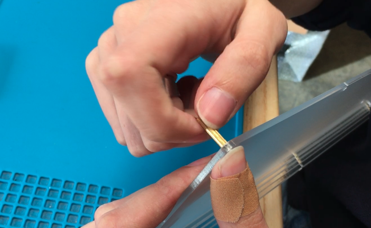 Attaching standoffs to bottom layer
