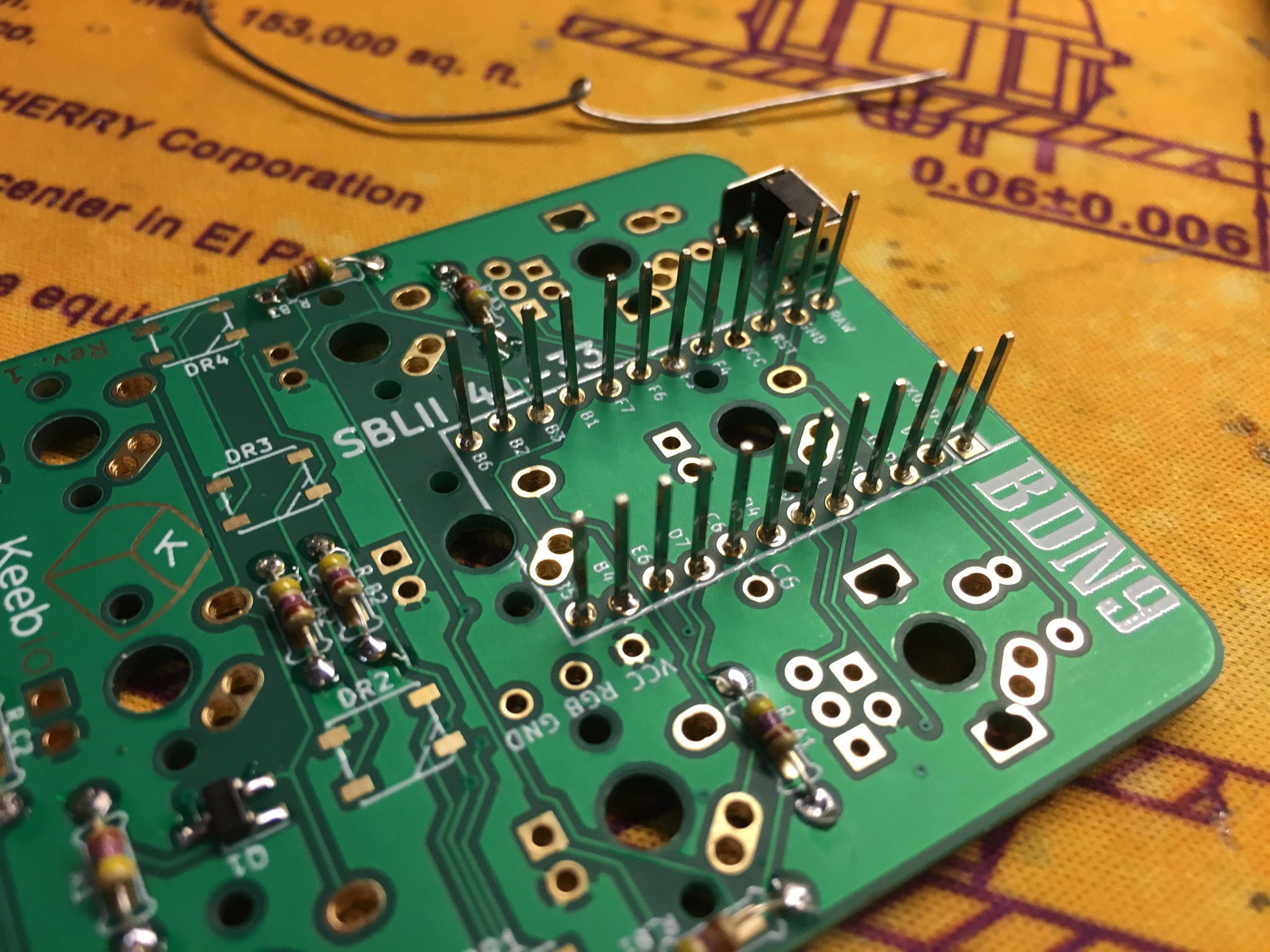 Plastic Removed from Header Pins