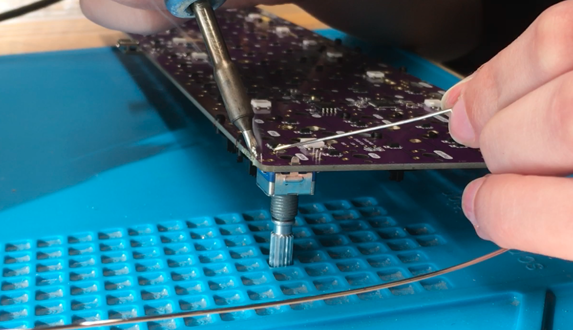 Soldering rotary encoder onto PCB