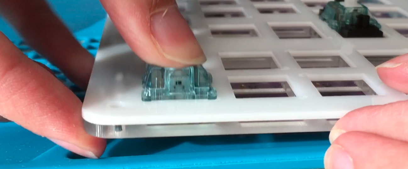 Inserting switches into switch plate