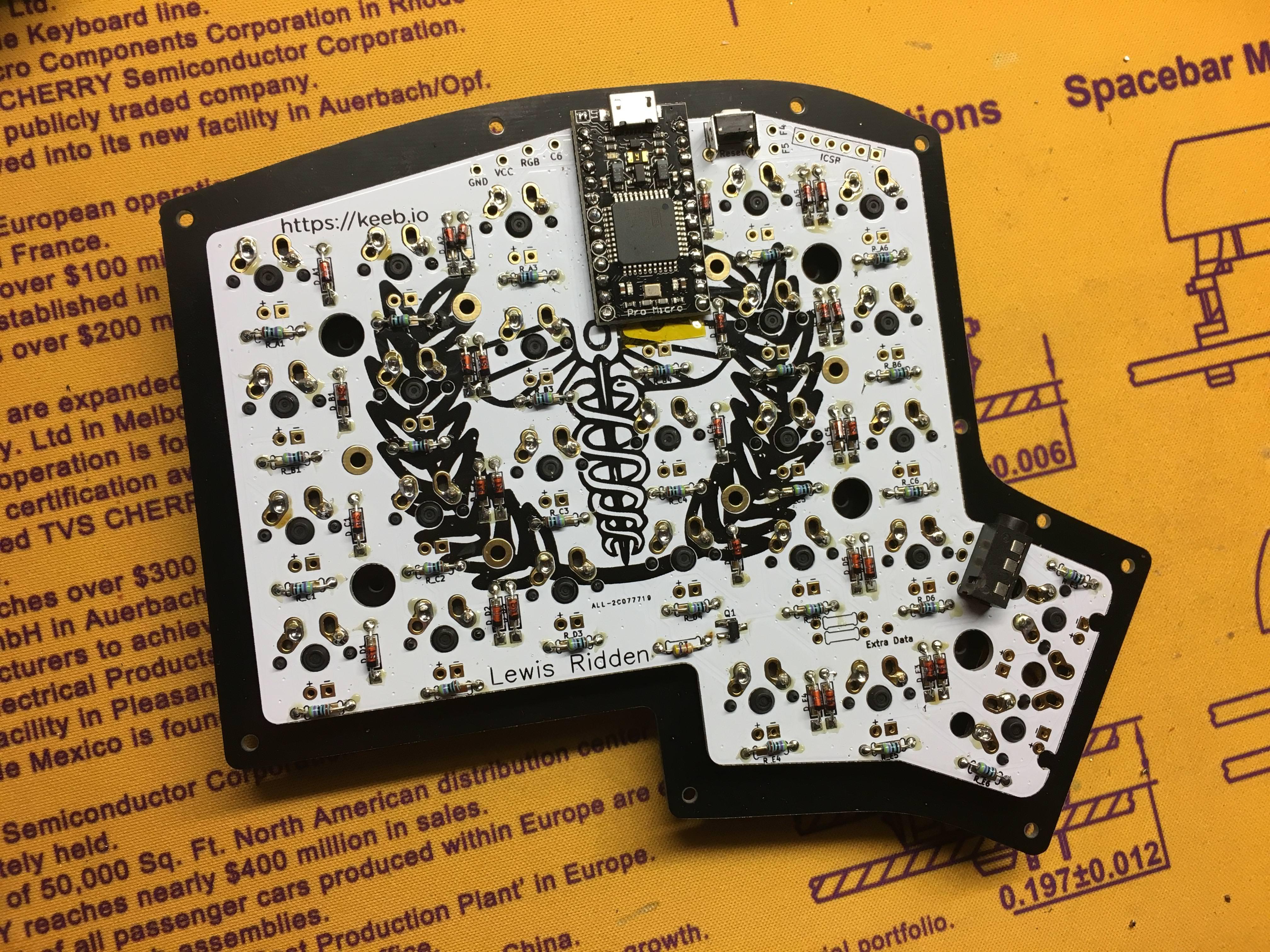 Pro Micro on Right Half PCB