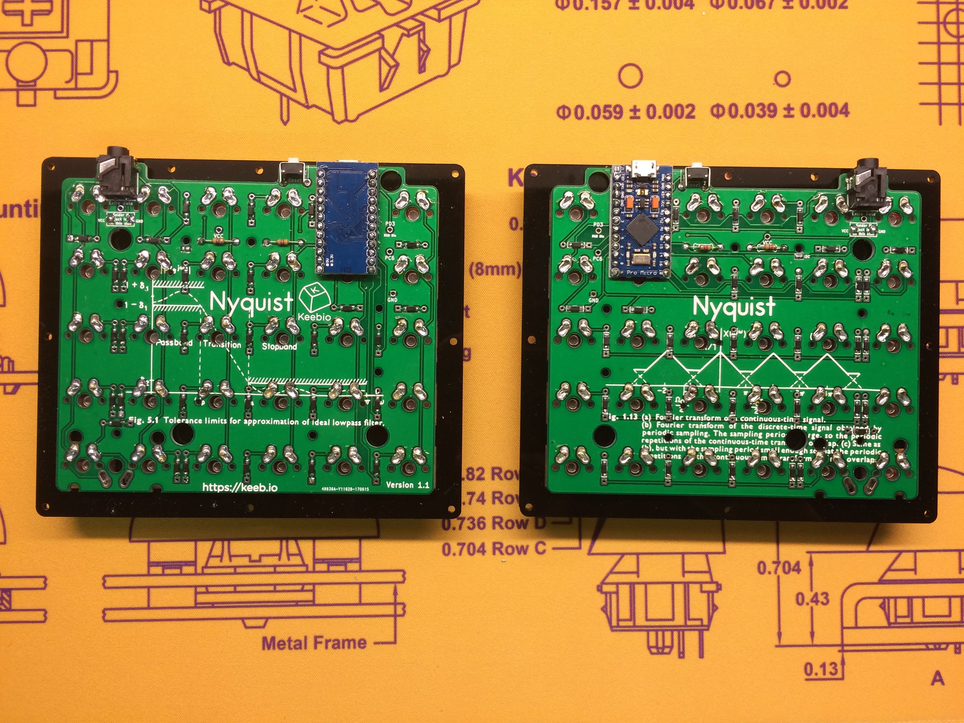 Both Halves with Pro Micros