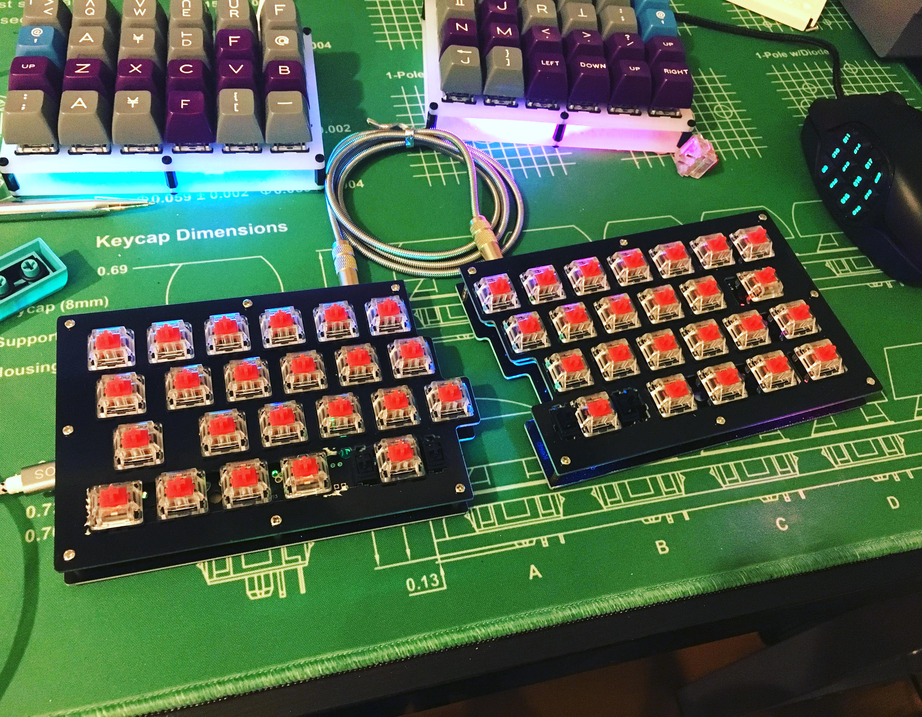 Completed Fourier Split Keyboard