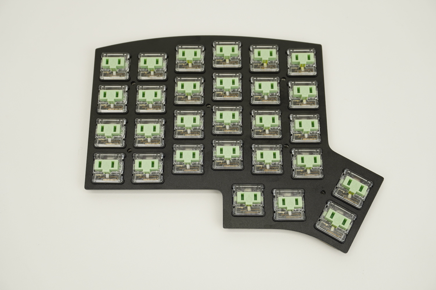 All switches inserted in plate