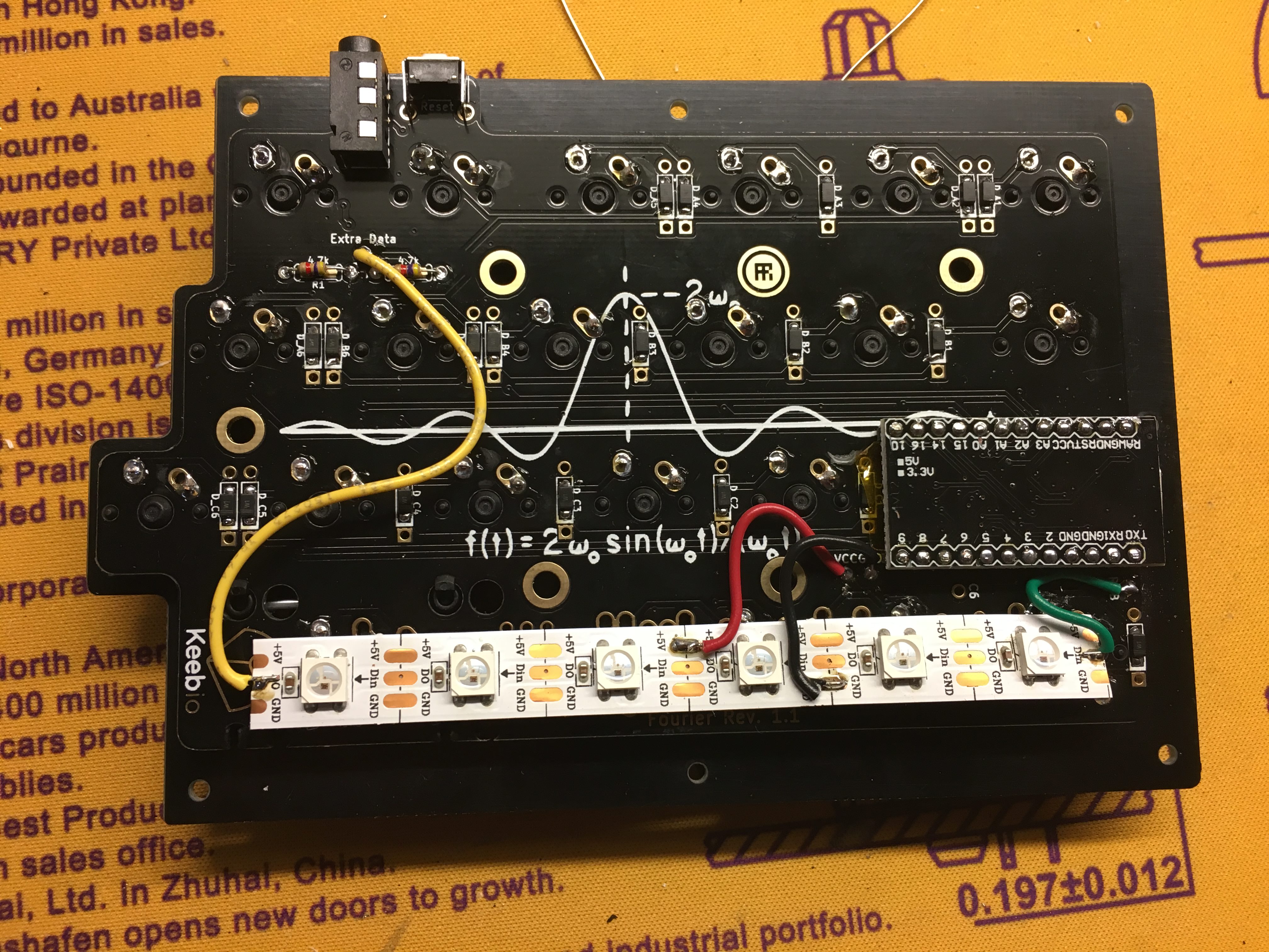 Left PCB with RGB Strip Connected