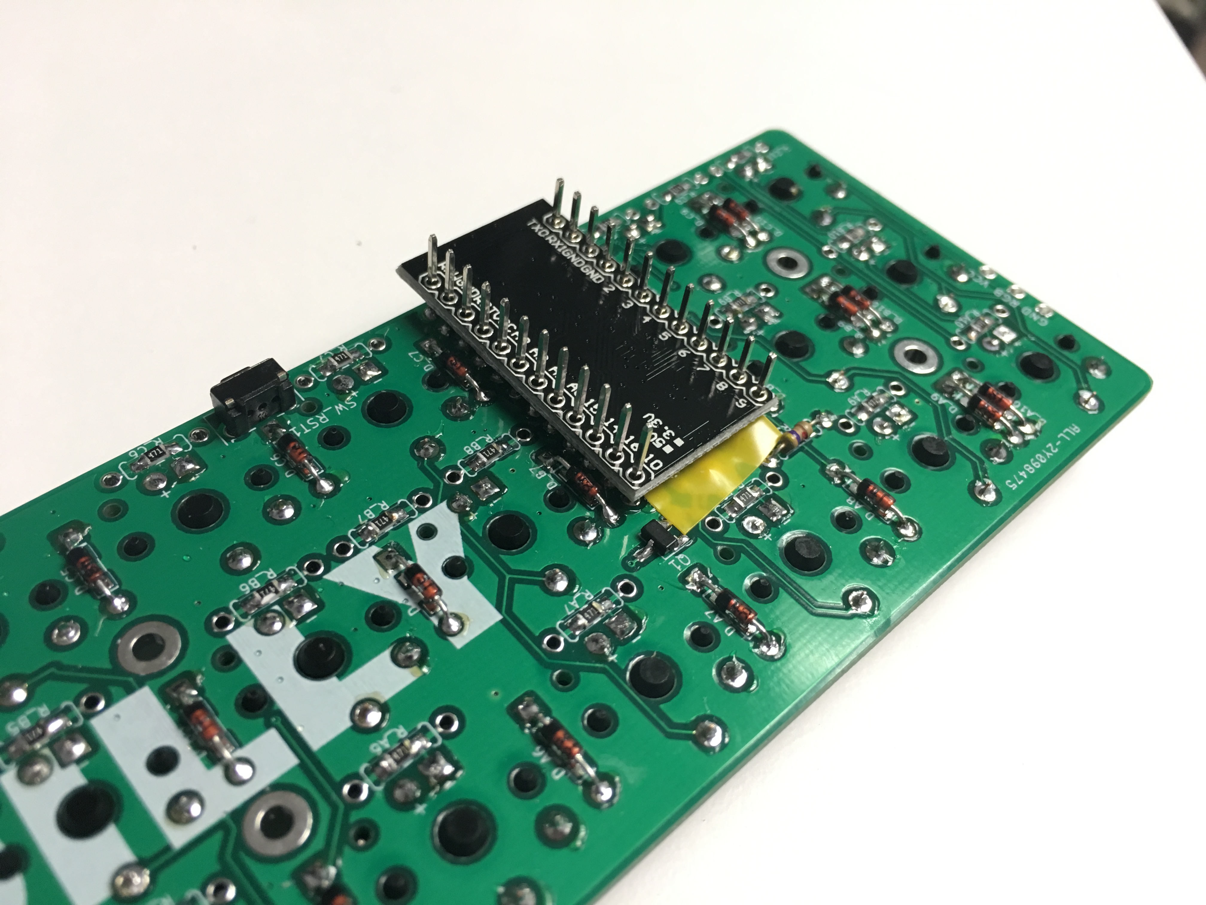 Pro Micro soldered to PCB