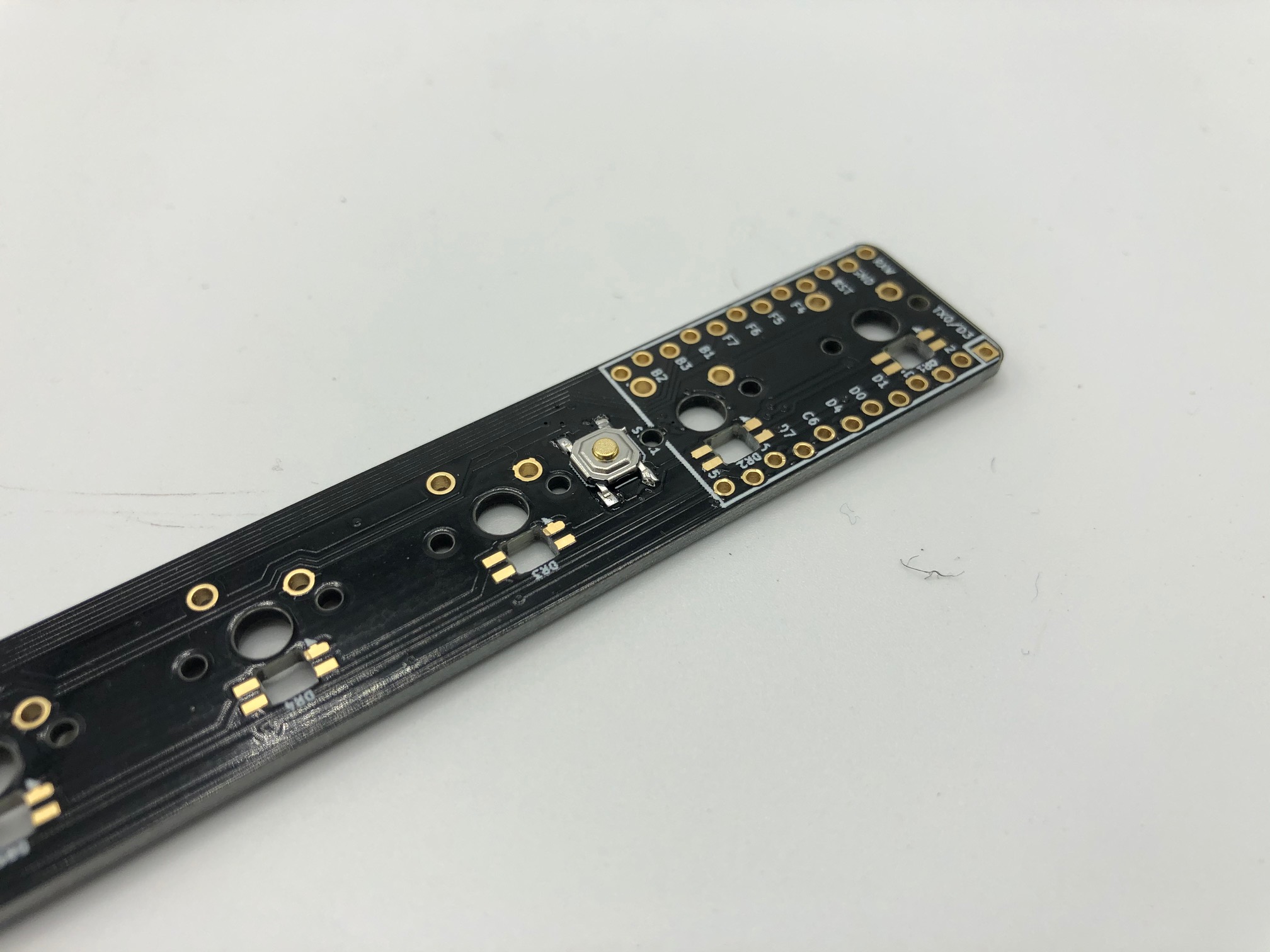 Reset Button Fully Soldered on PCB