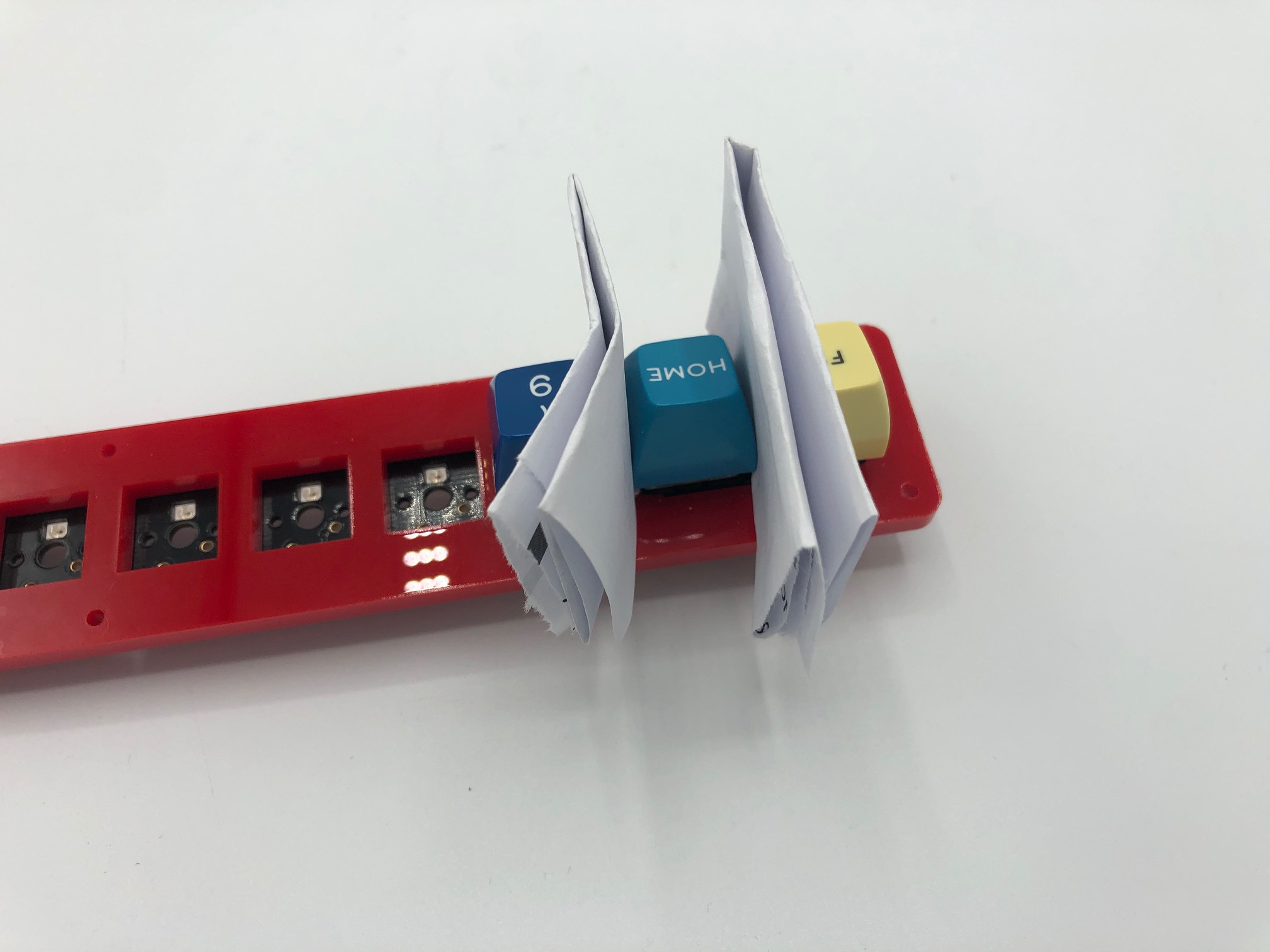 Keycaps and Paper Aligning Switches