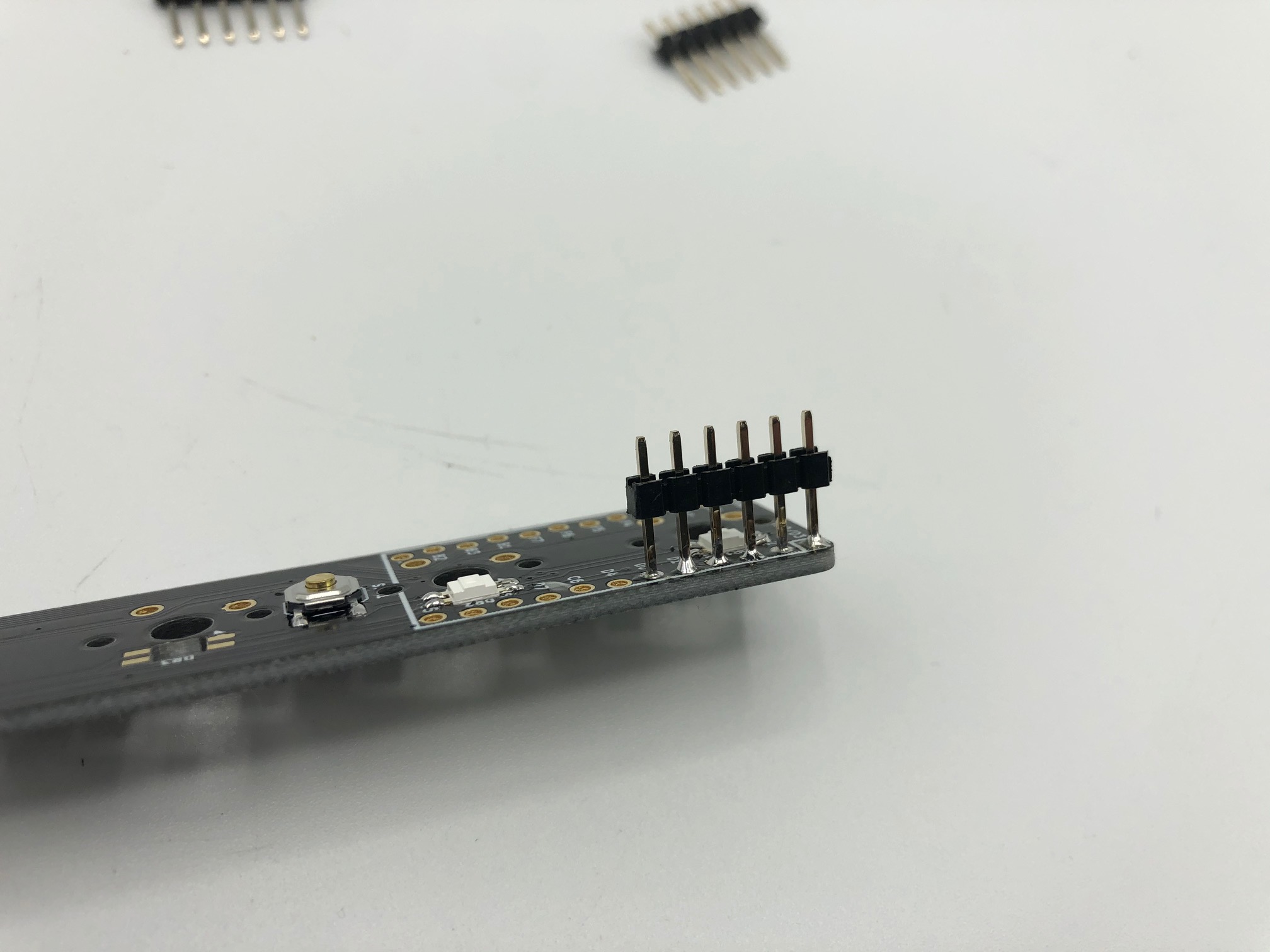 Header Pins Soldered from Top Side