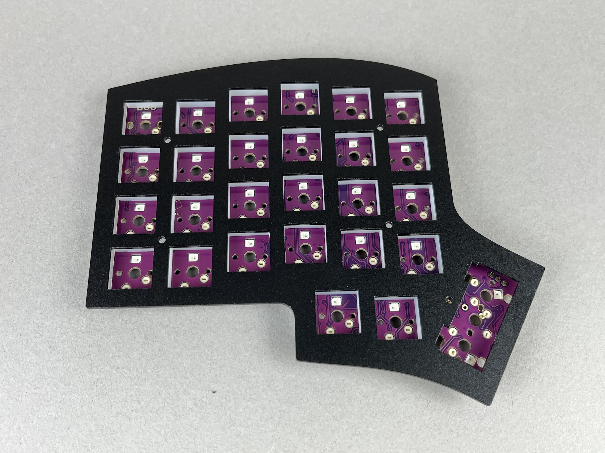 Switch plate placed over silicone piece