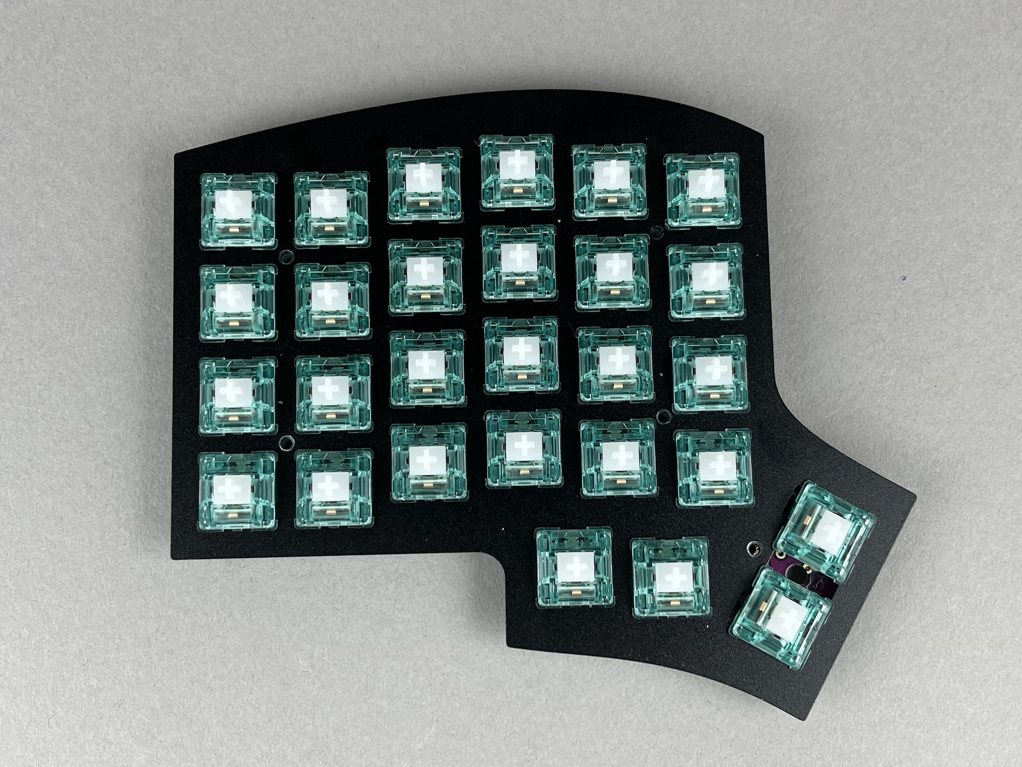 All switches inserted in switch plate