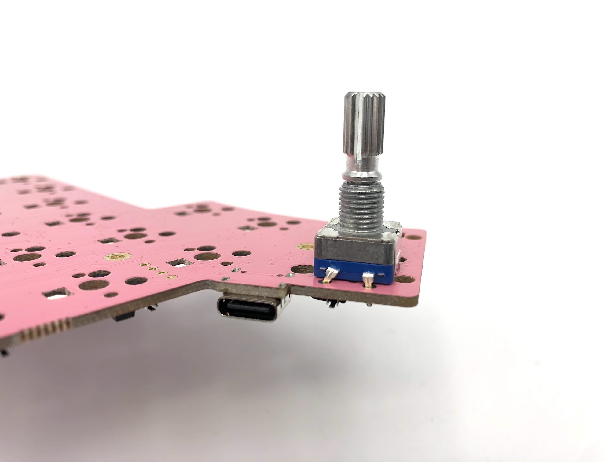 Rev. 7 PCB with encoder pins soldered