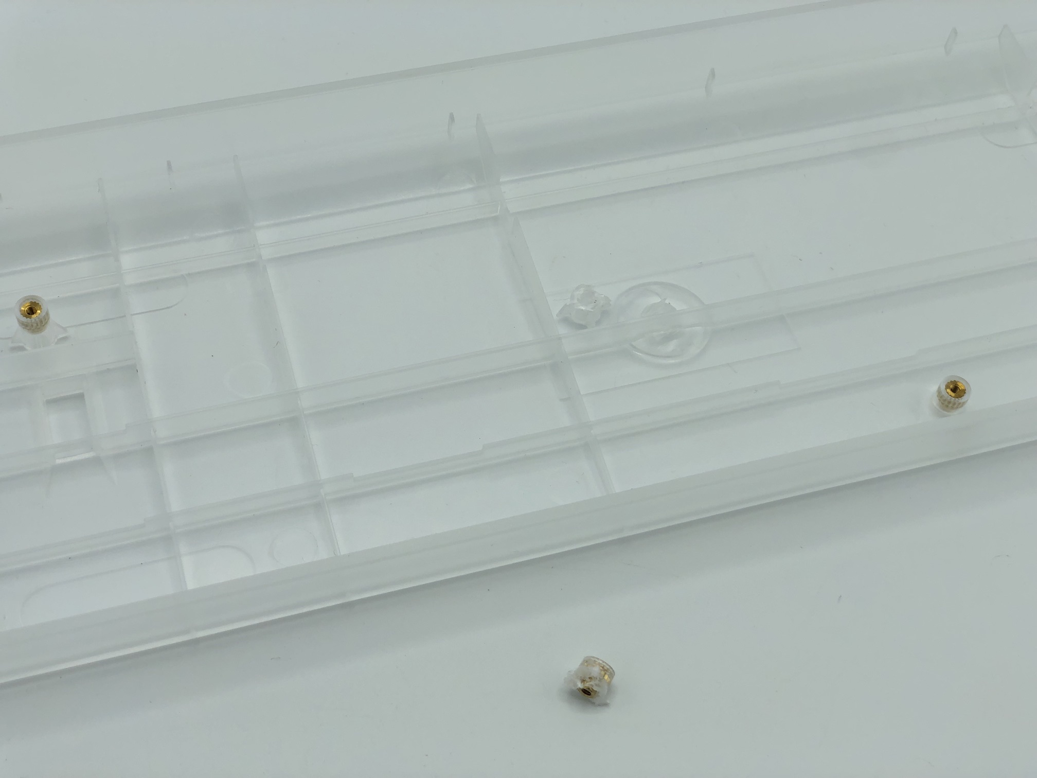 Case with center standoff removed