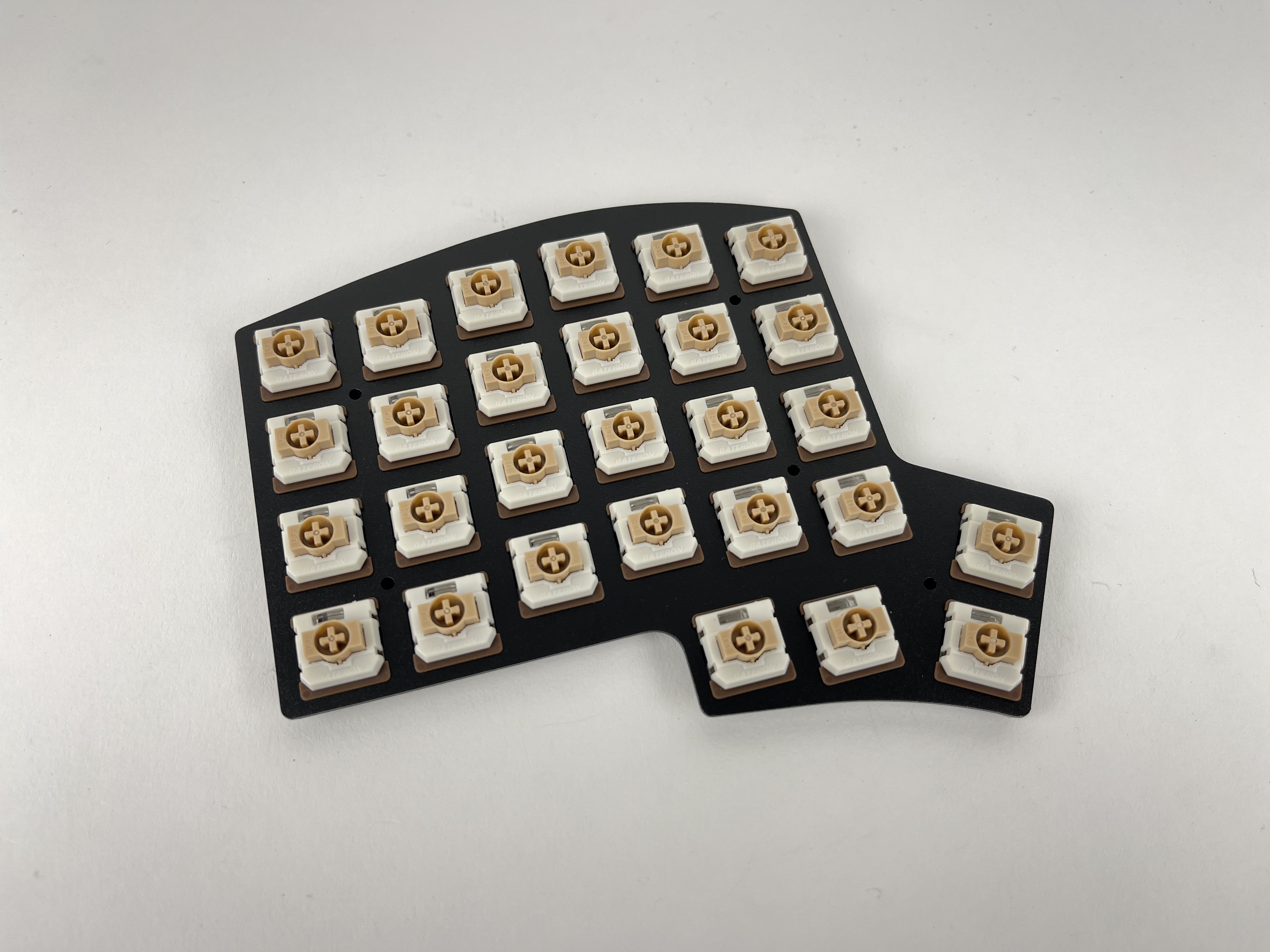 All switches inserted in plate