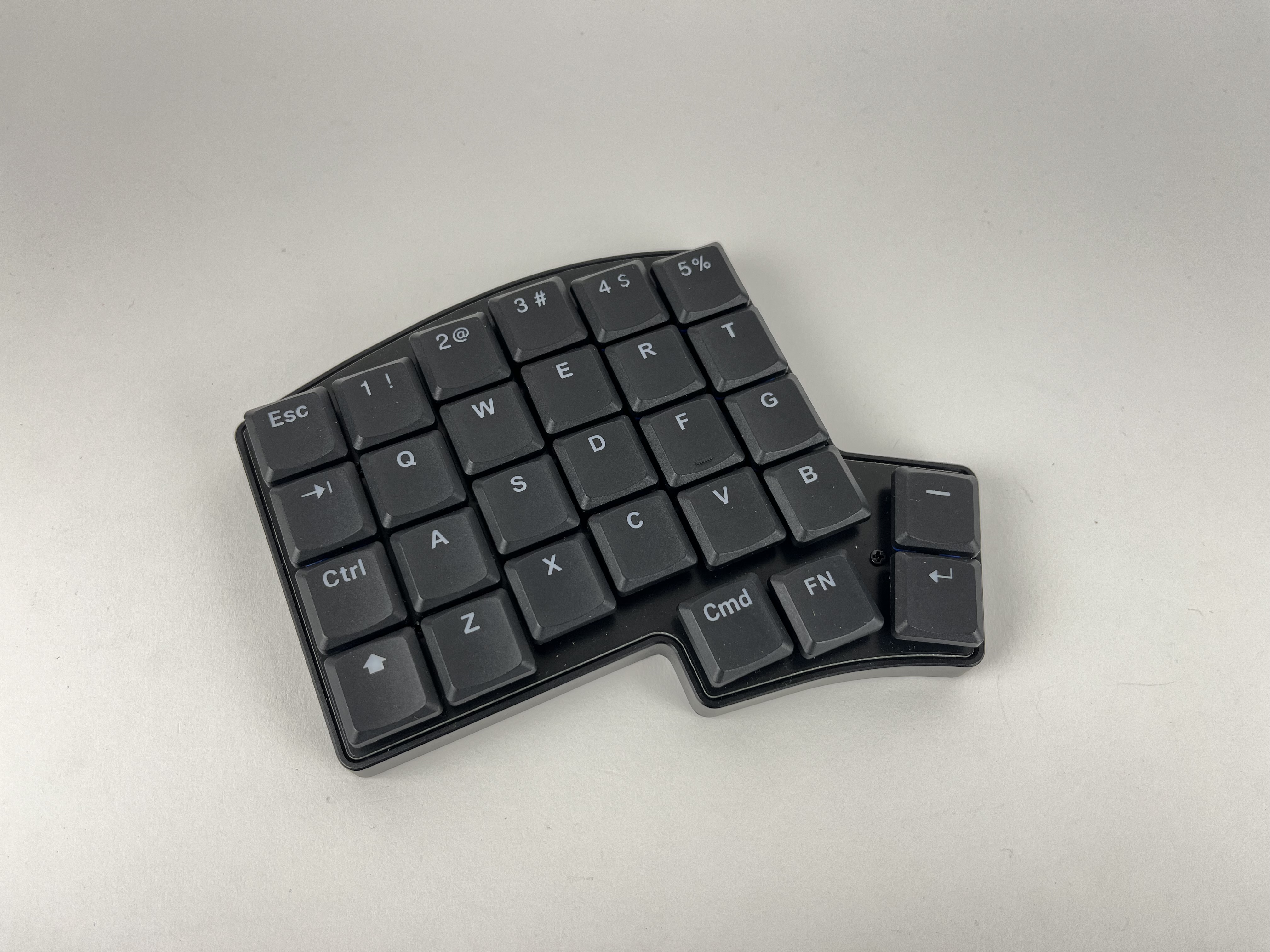 Keycaps added to left half