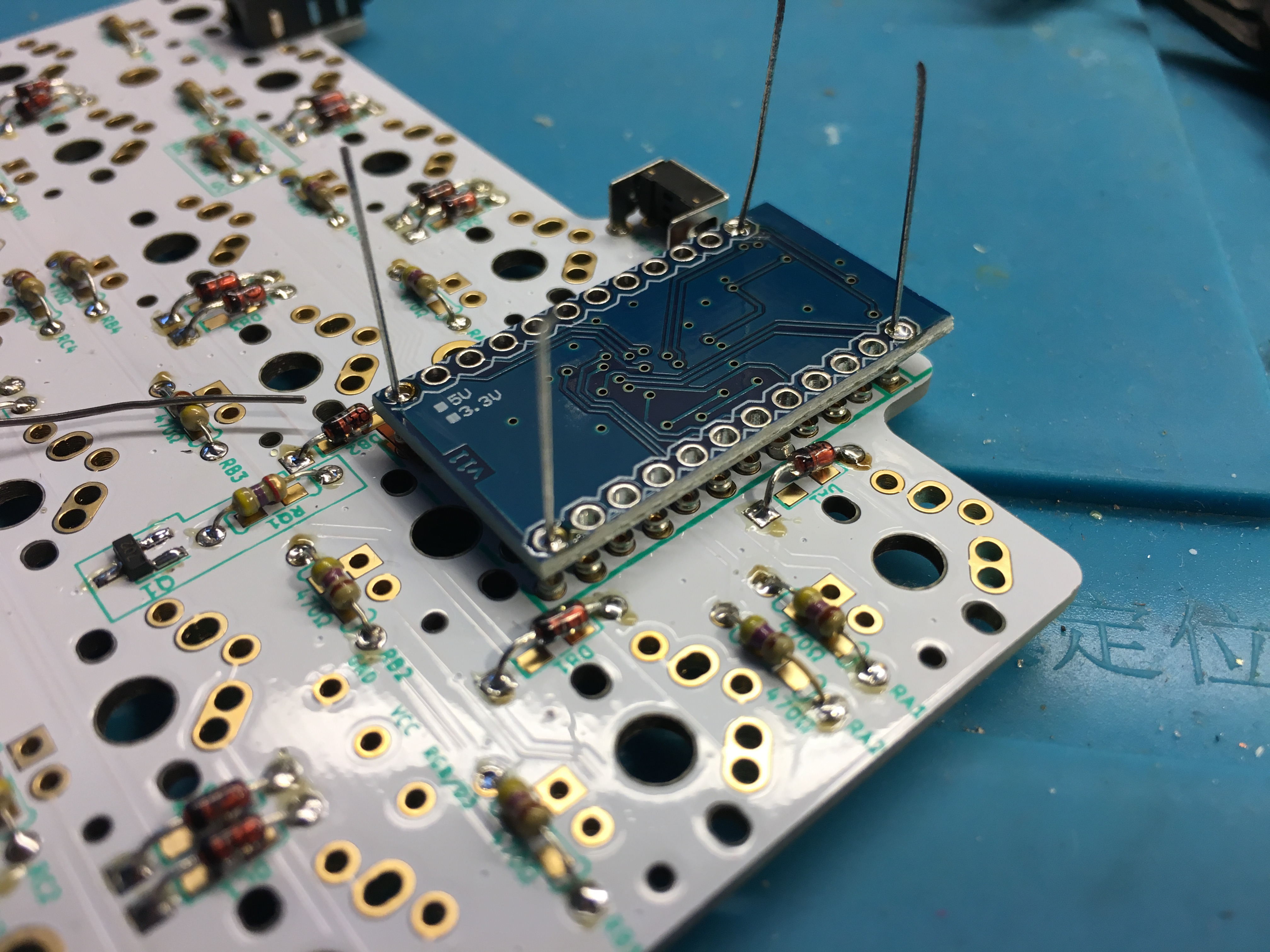 Pro Micro Corner Pins Soldered