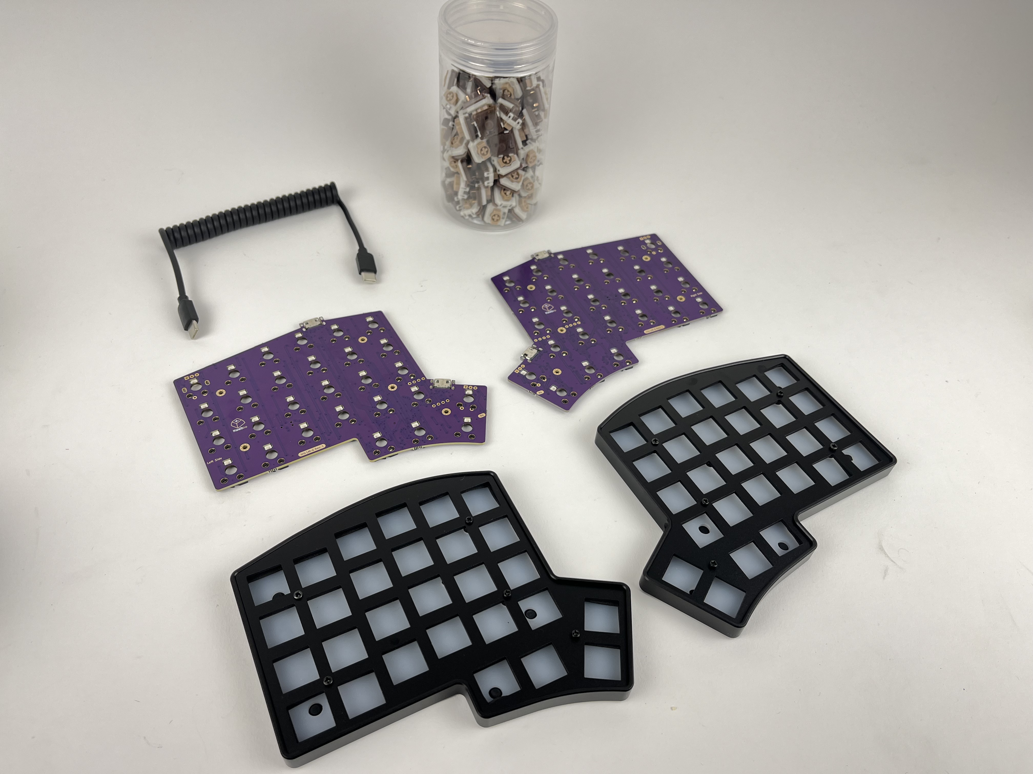 Iris LM kit parts laid out