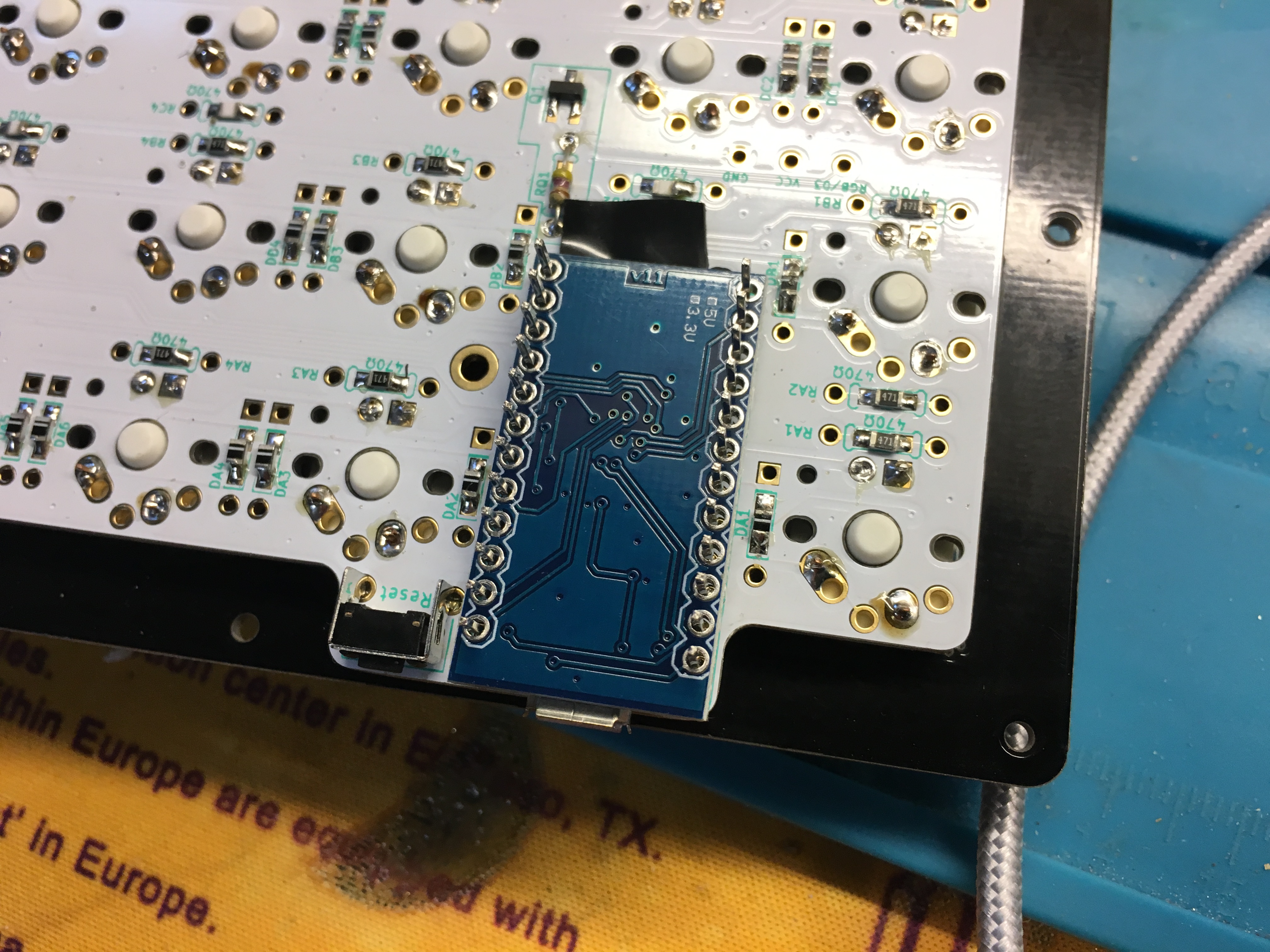 Pro Micro Placed on Header Pins
