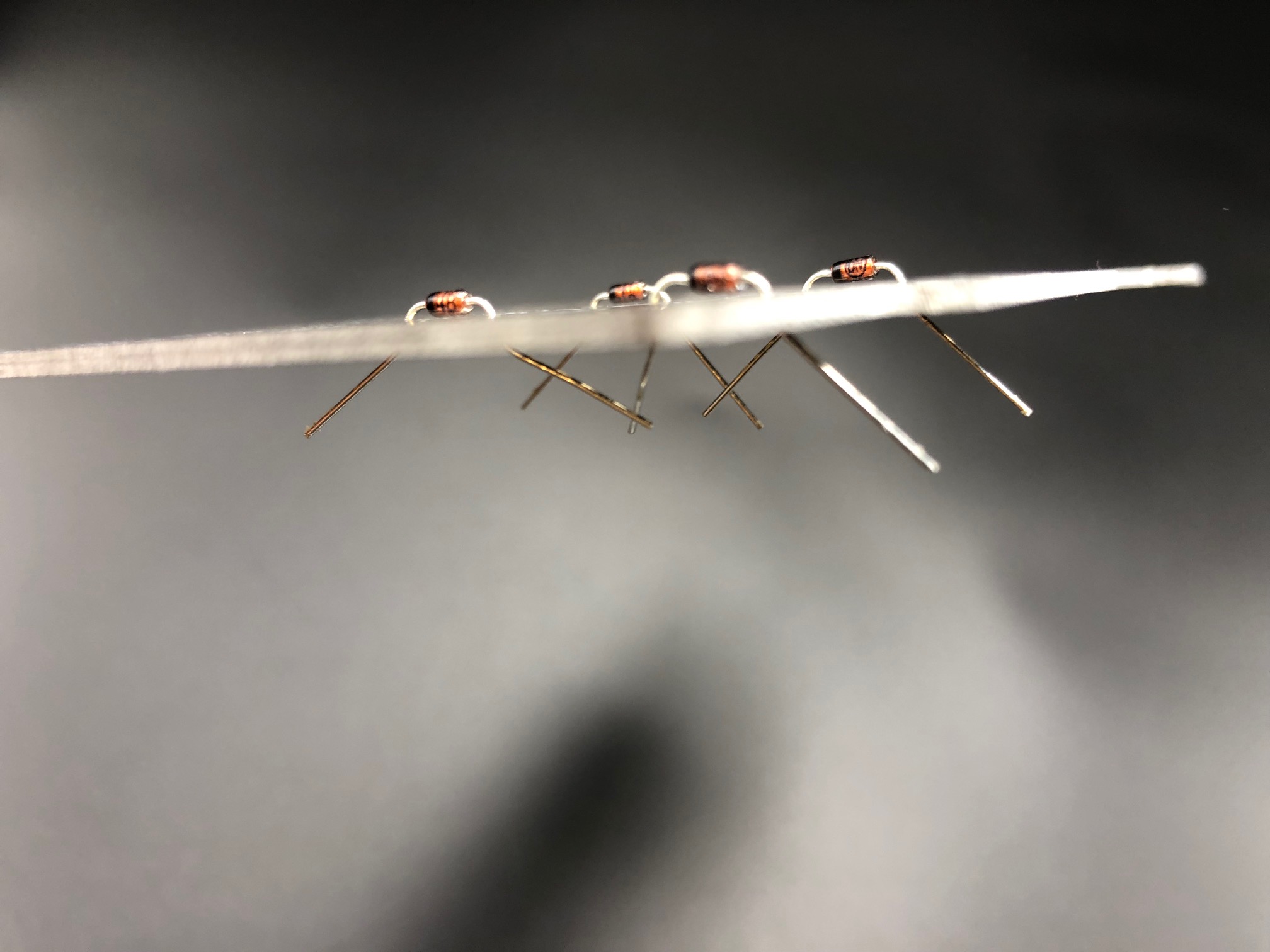 Diode Legs Bent Out on PCB