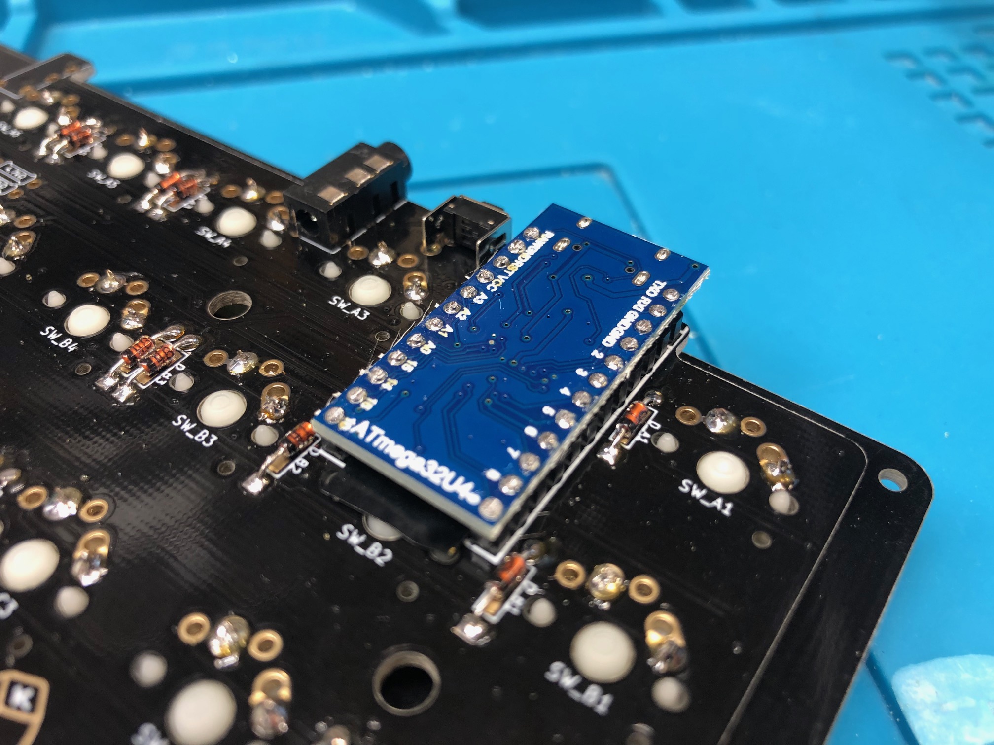 Pro Micro Soldered on PCB