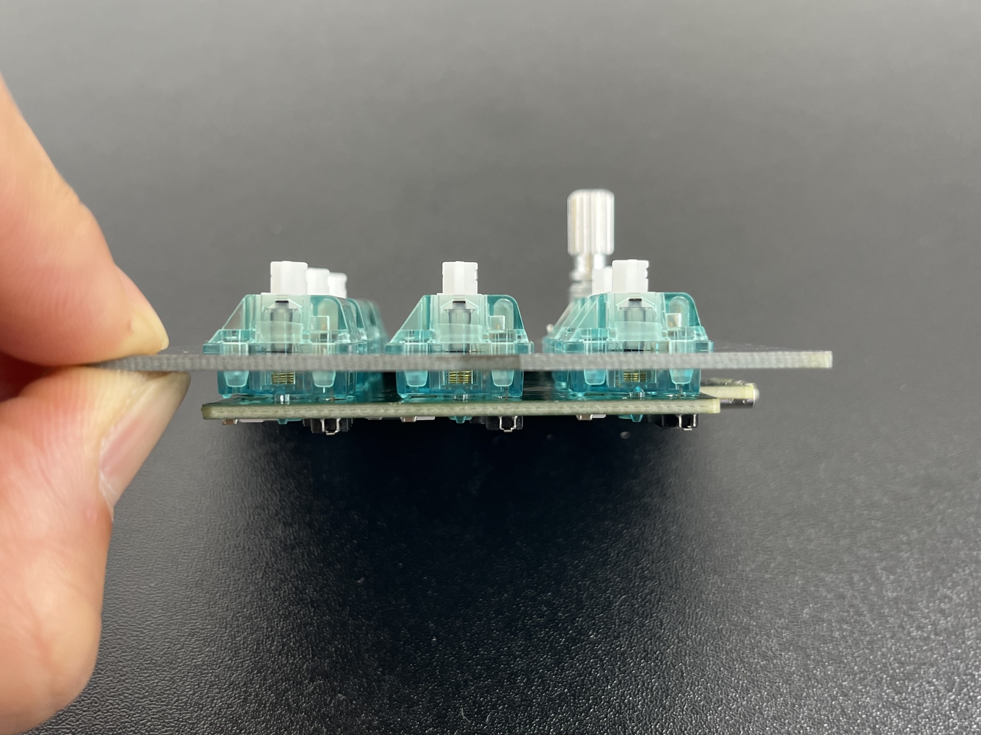 All switches inserted in plate