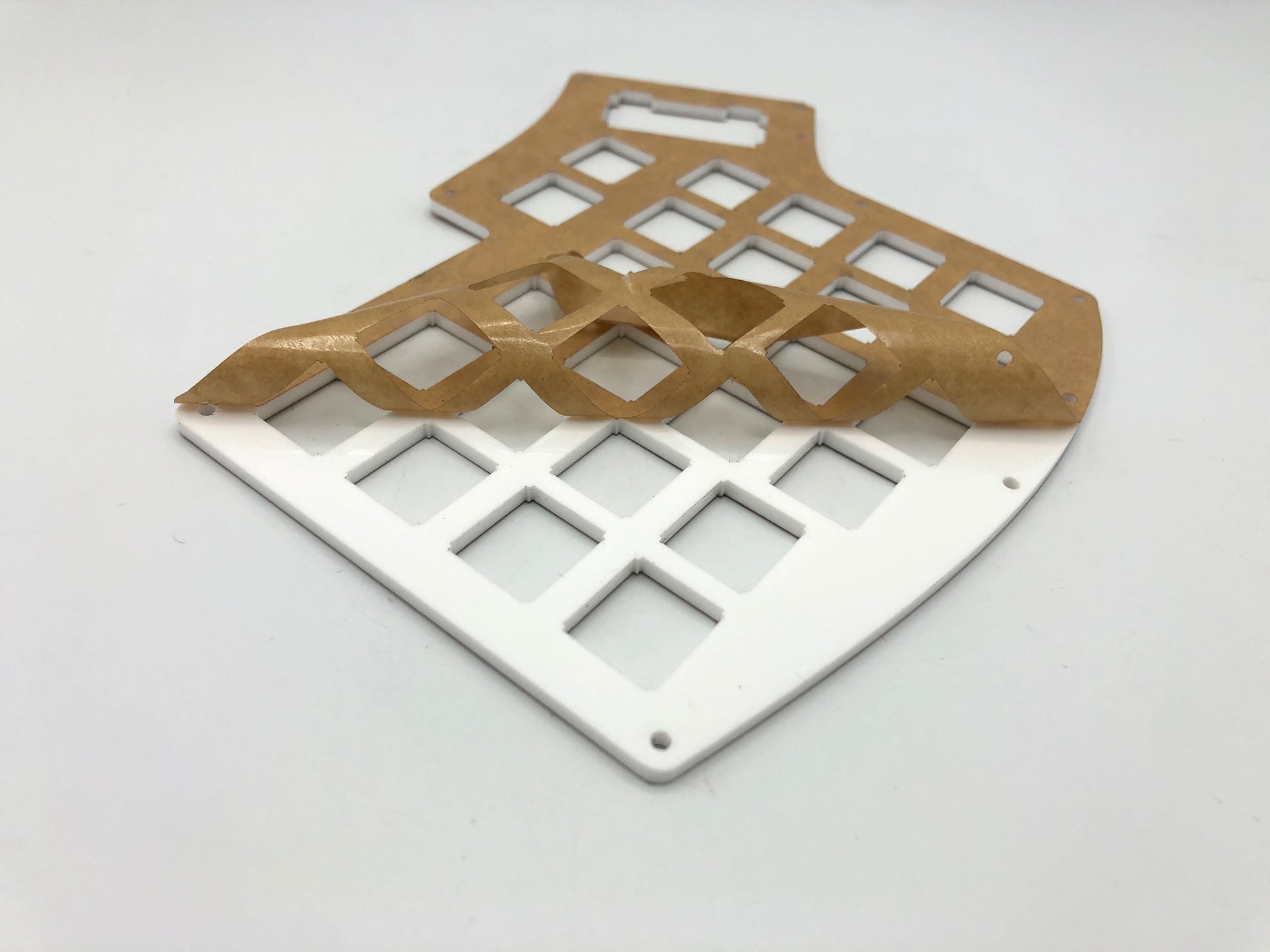 Protective Paper Being Peeled Off Diagonally