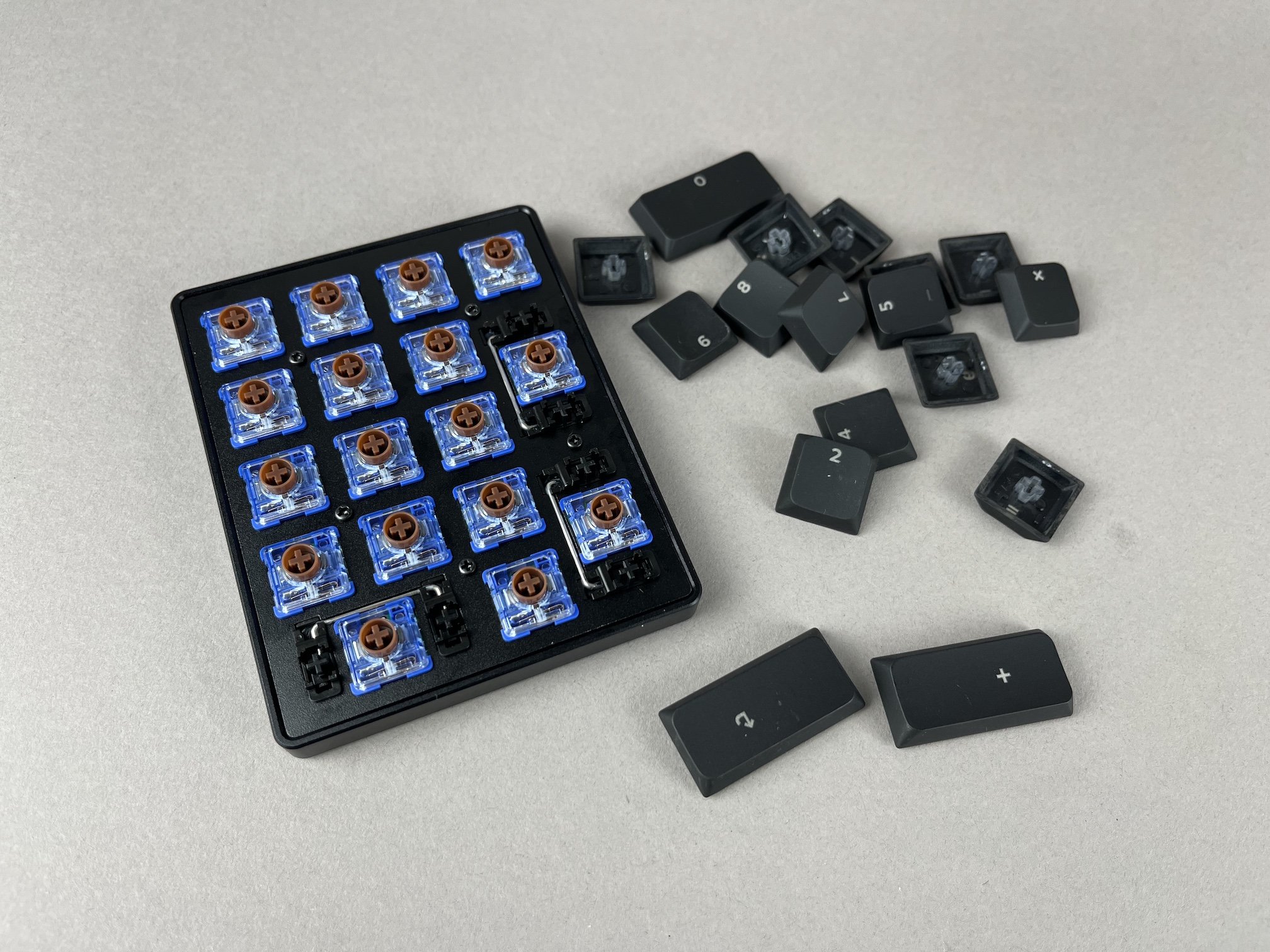 Keycaps and board