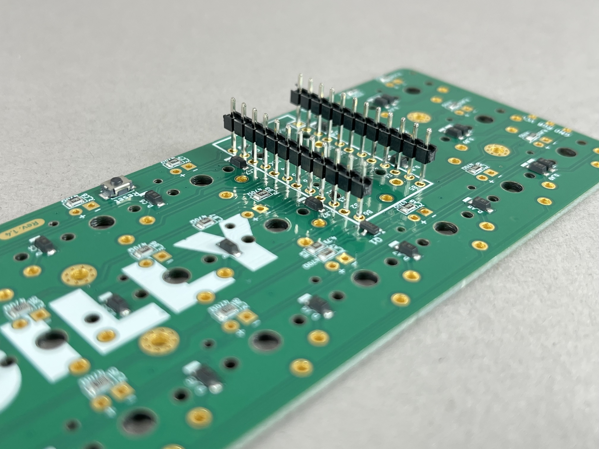 Line up header pins