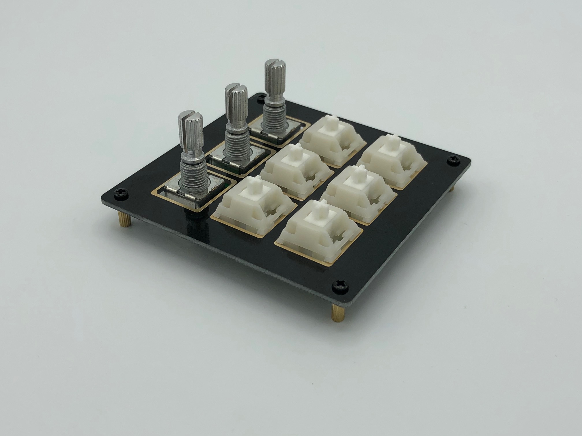 Side view of standoffs attached