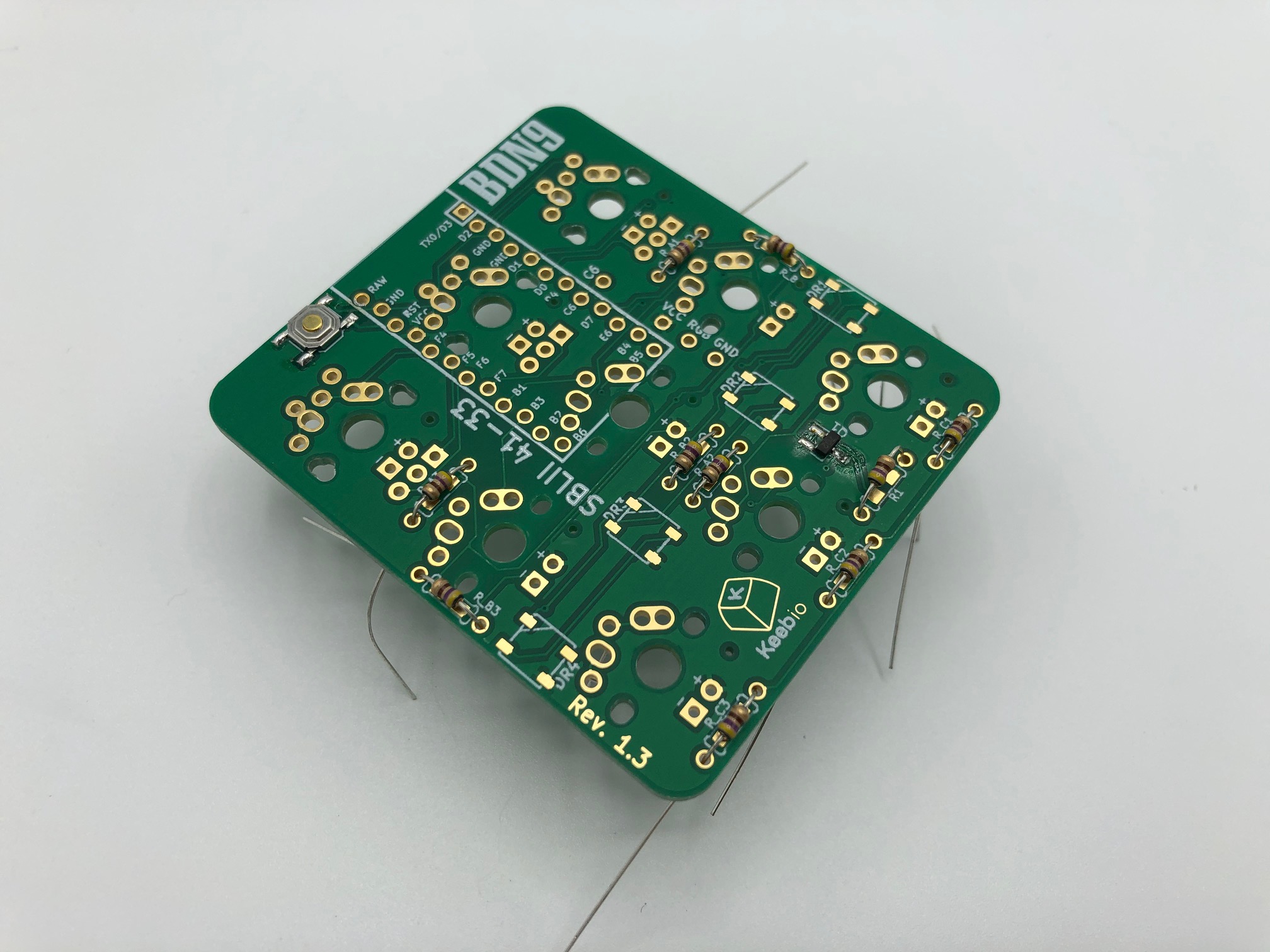 PCB with Resistors Soldered In