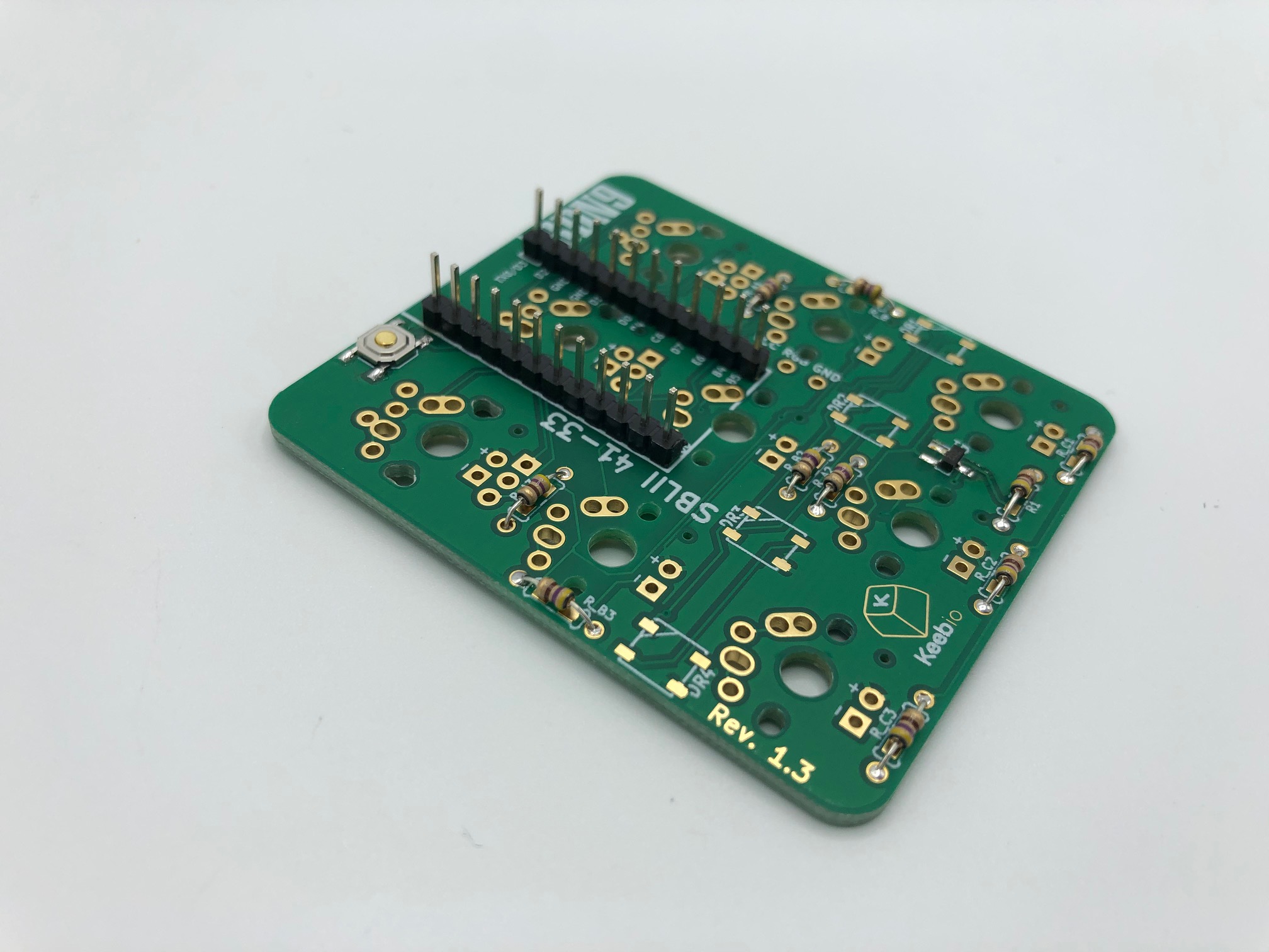 Header Pins Inserted in PCB