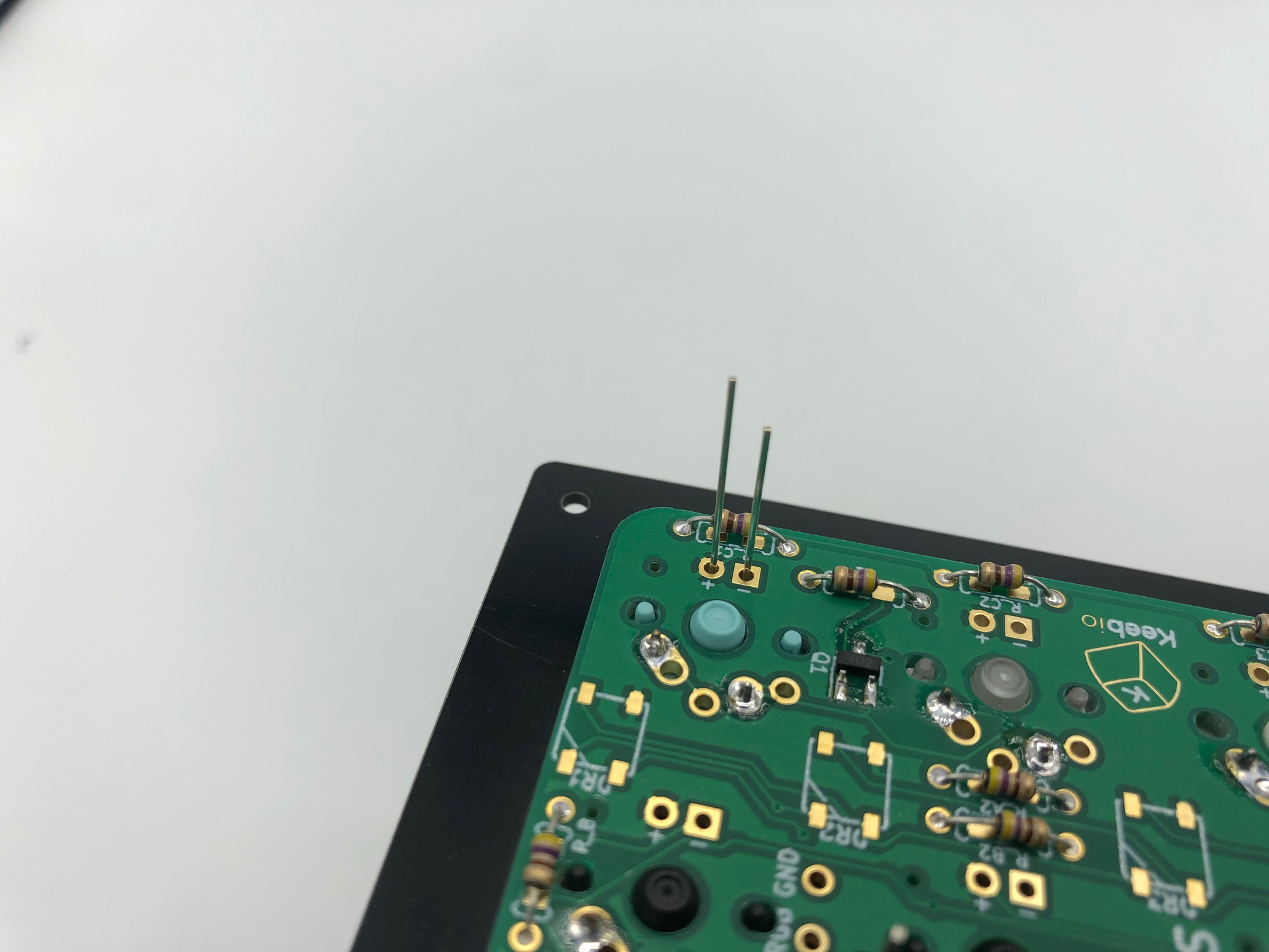 LED Legs Poking Through Switch Hole