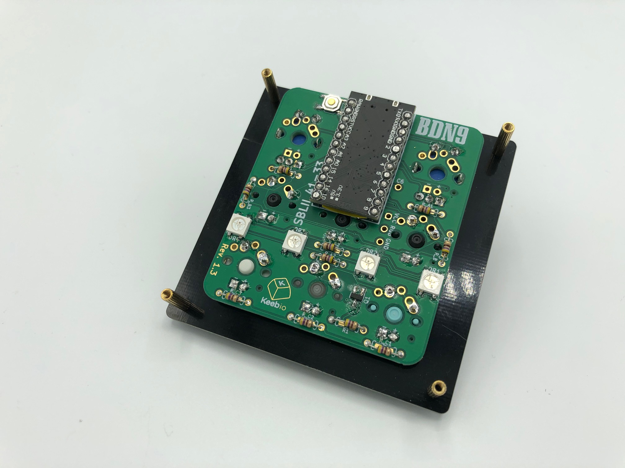 RGB LEDs with Remaining Pads Soldered