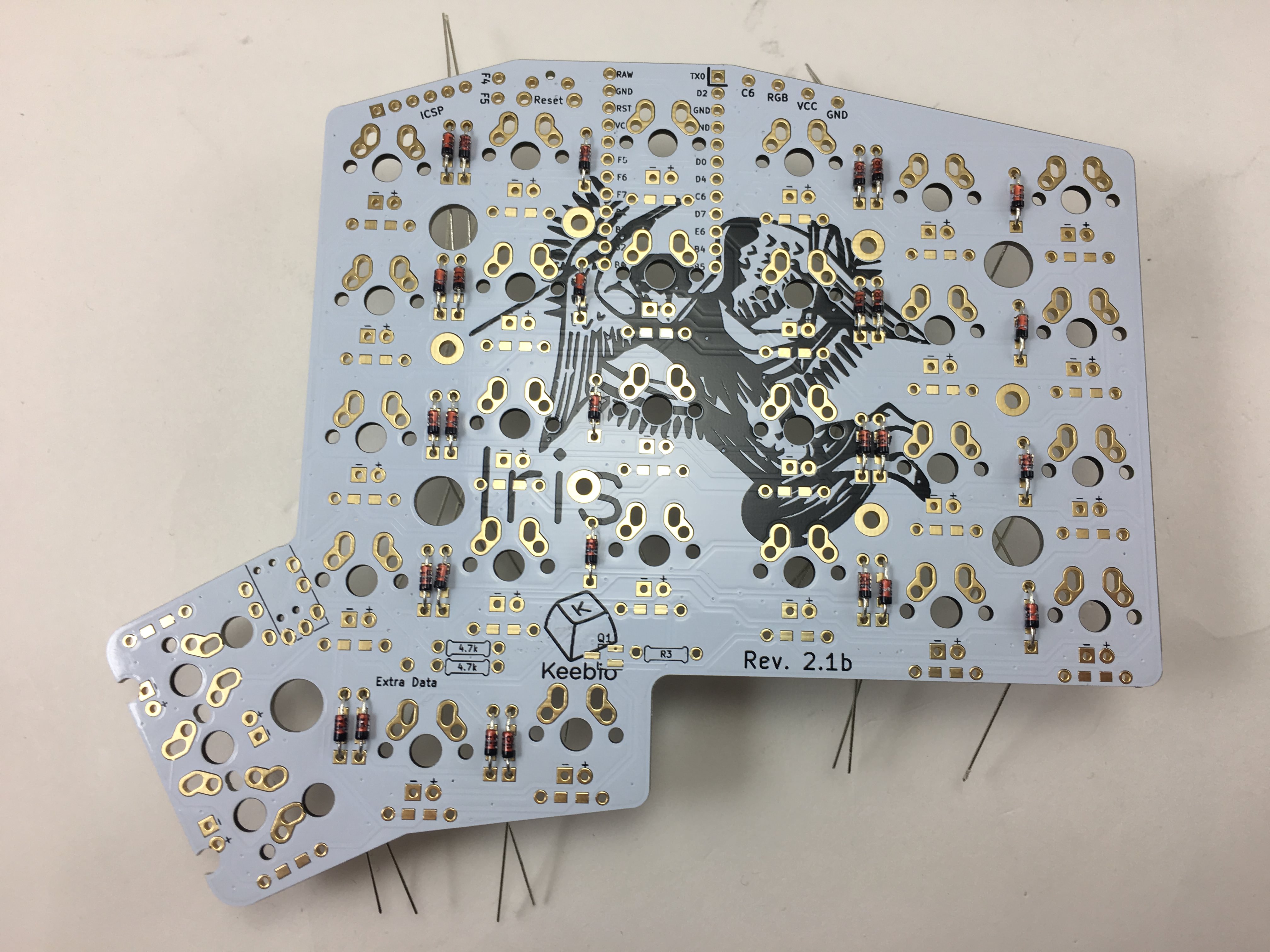 Left PCB with Diodes Inserted