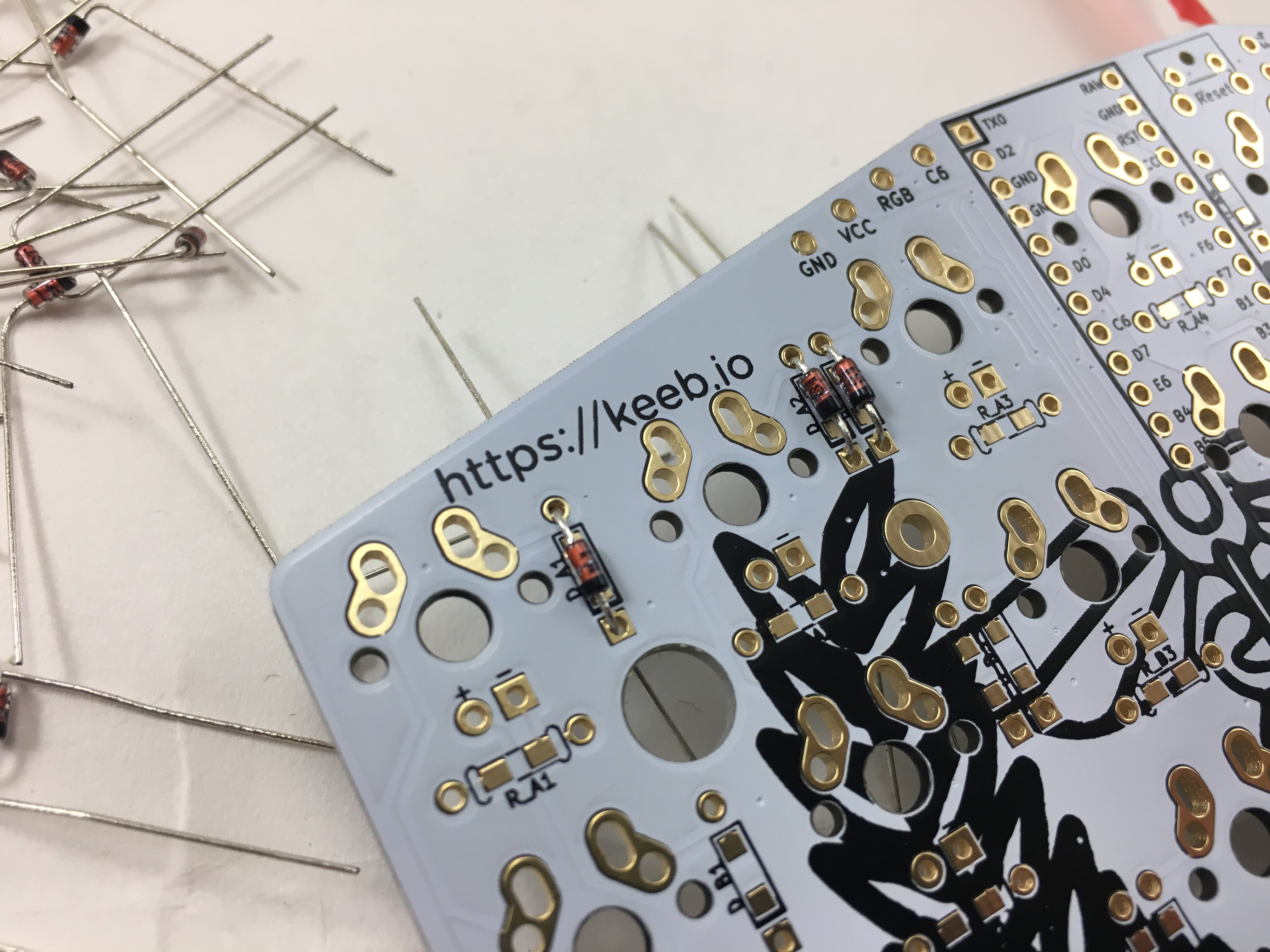 First Diode Inserted in PCB