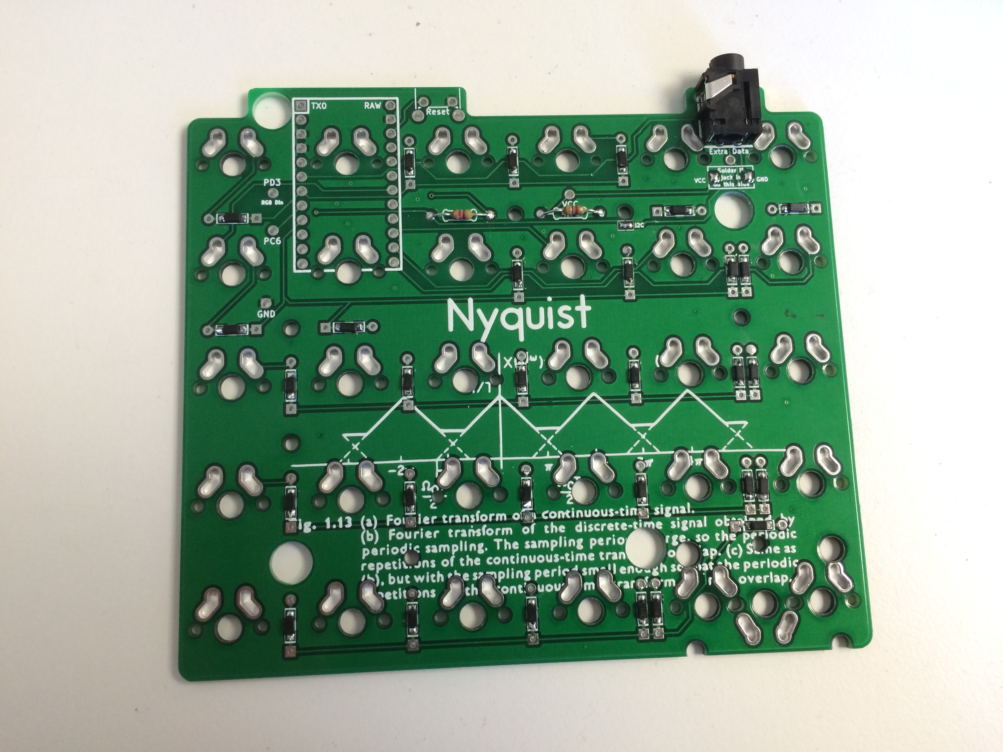 Nyquist PCB Diodes Soldered