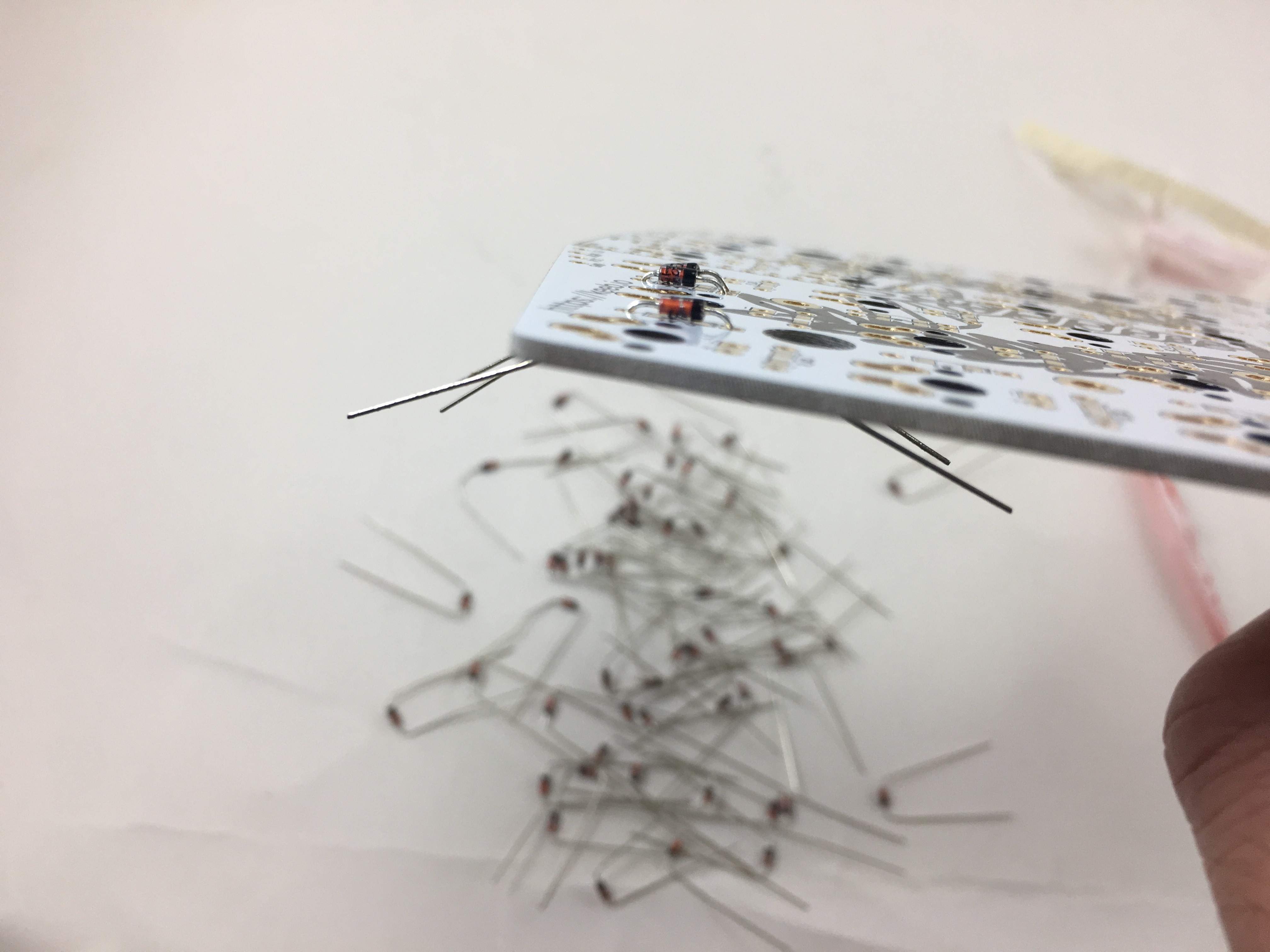 Diode Legs Bent Out on PCB