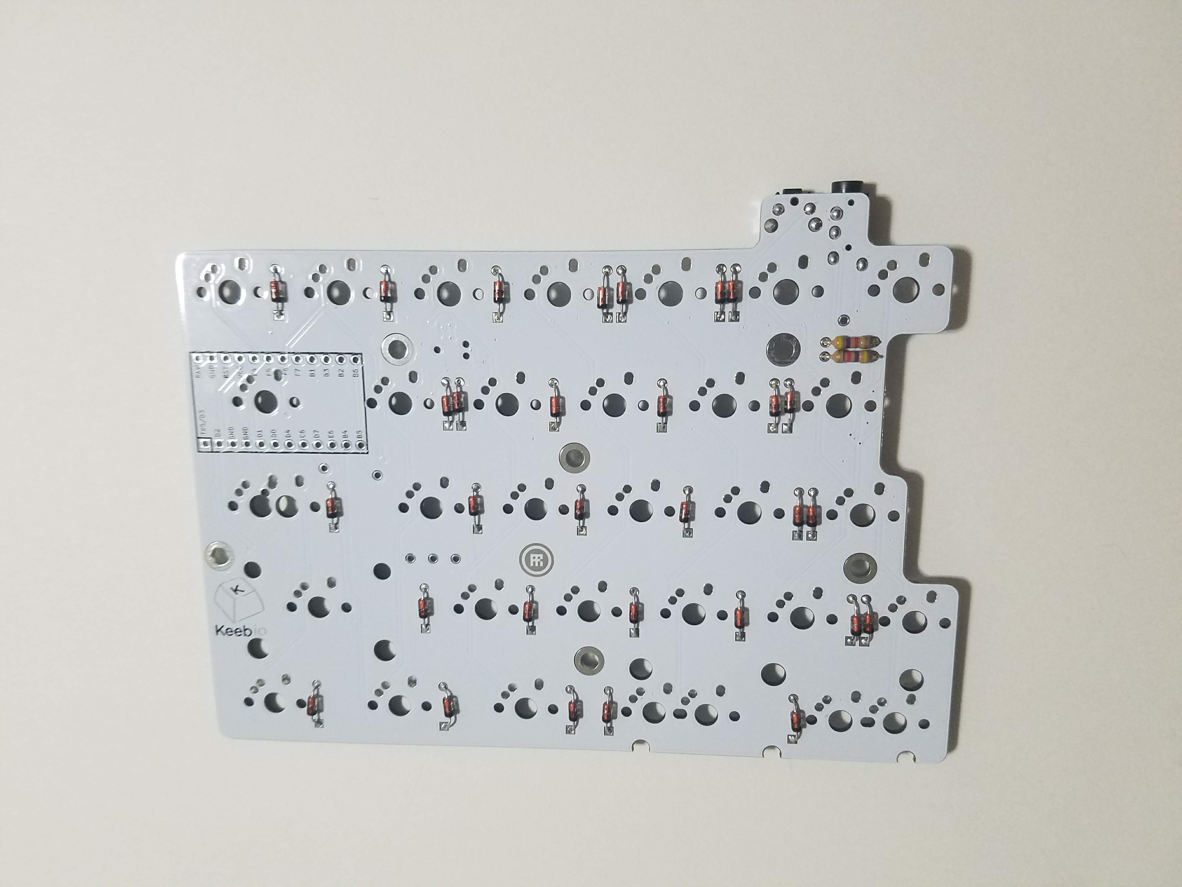 Left PCB with all diodes installed