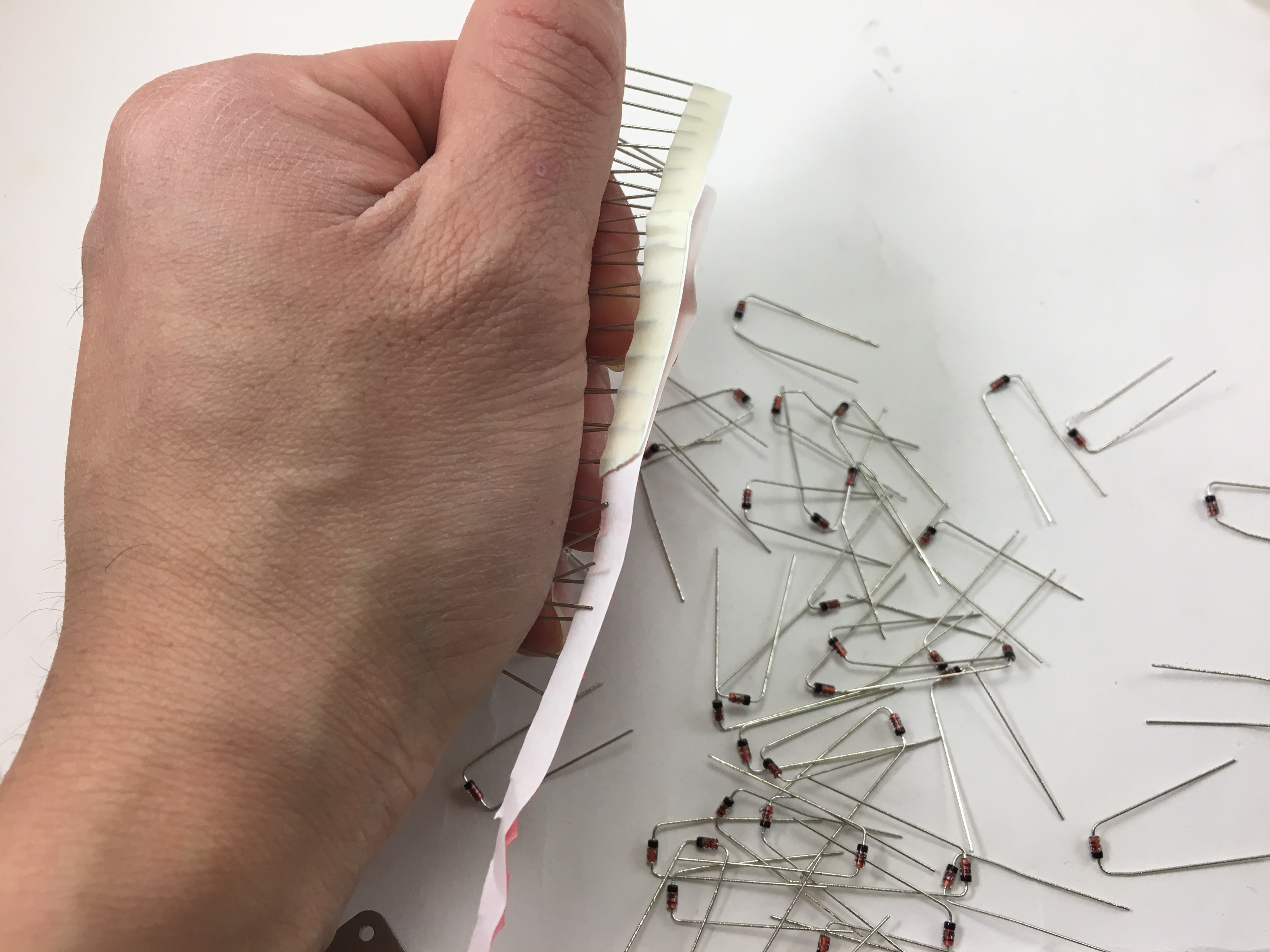 Ripping Paper Strip off Diodes