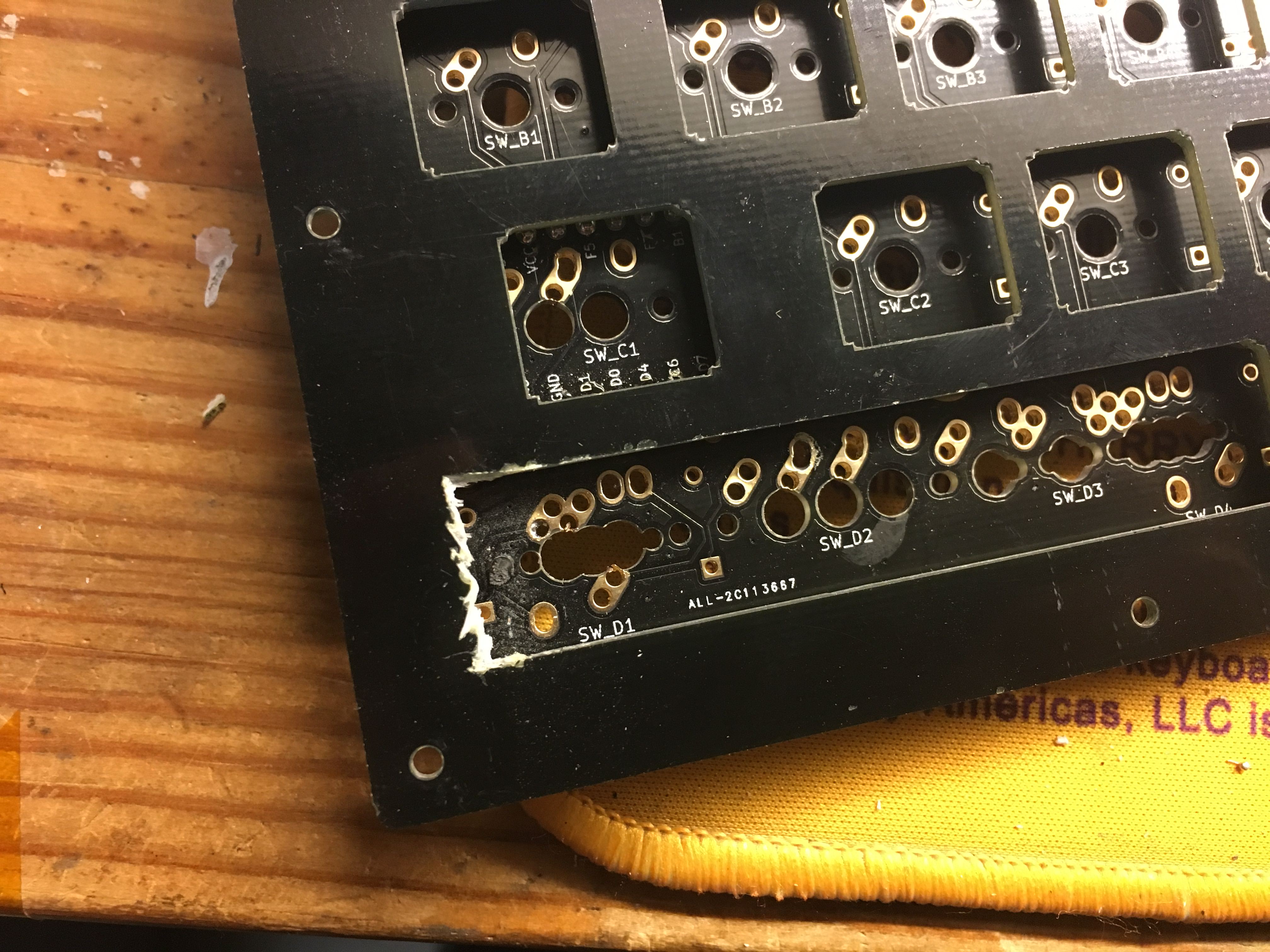 Bottom Row Switch Layout Issue