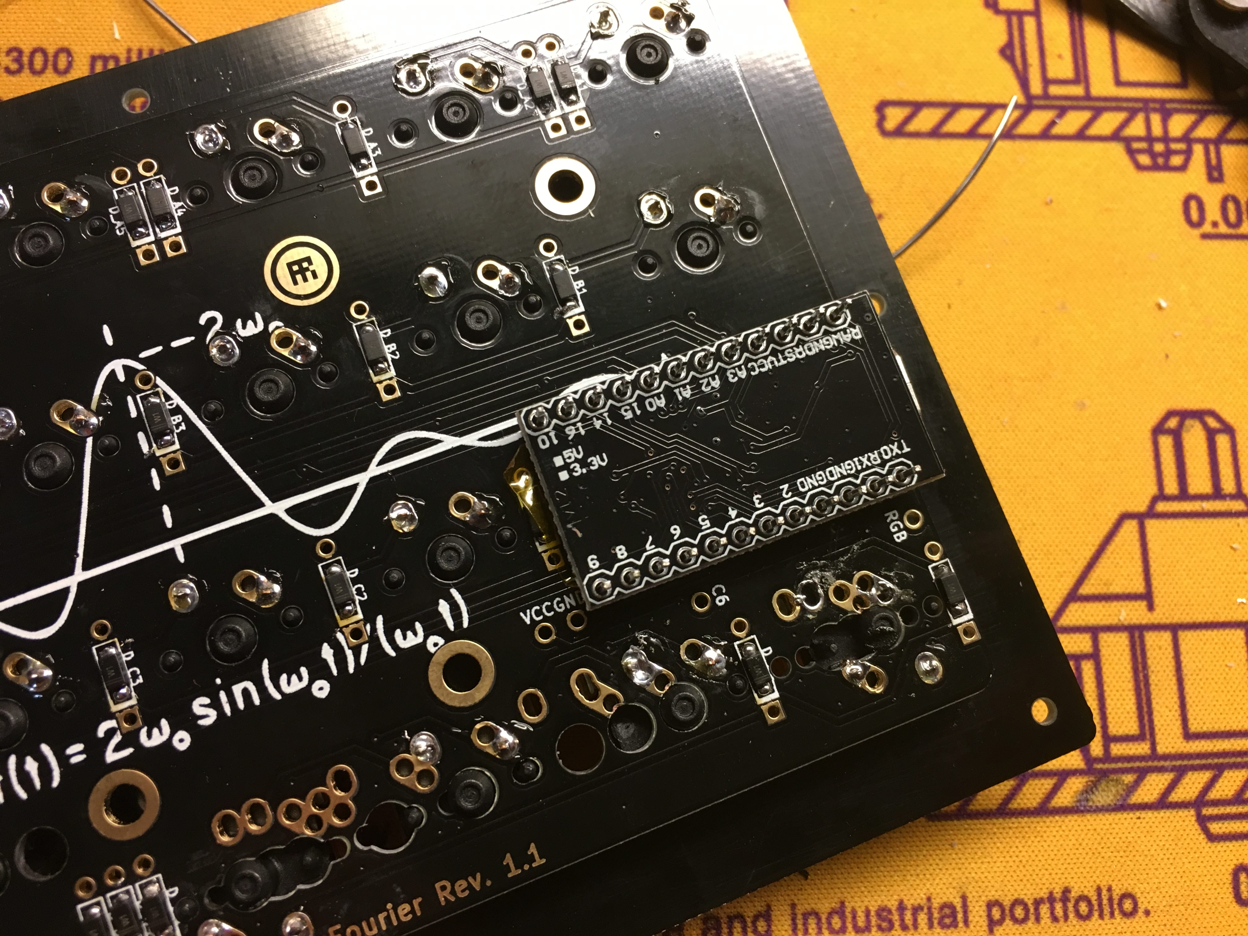 Pro Micro Placed on Left PCB