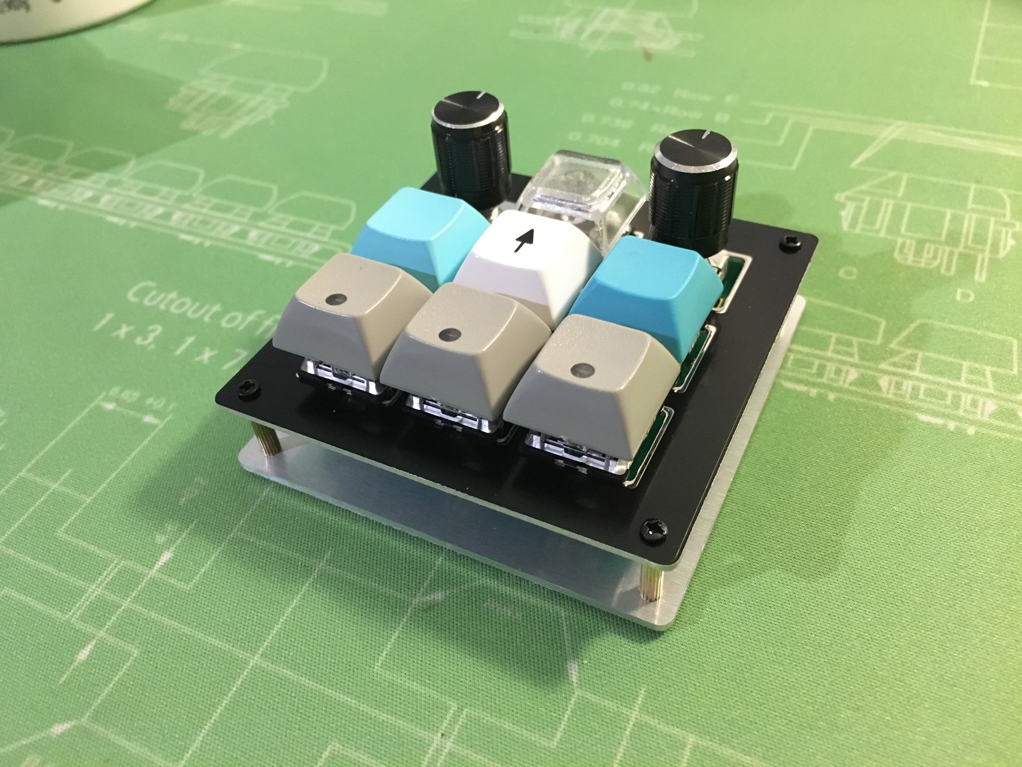 Bottom plate screwed onto standoffs