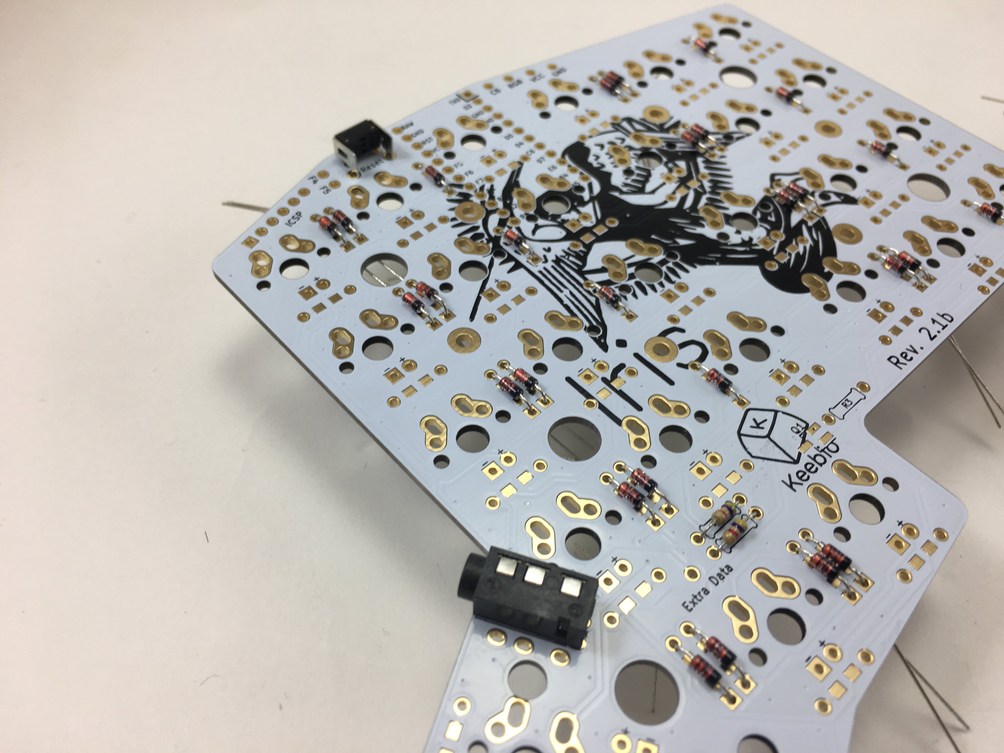 TRRS Jack and Reset Switch Added