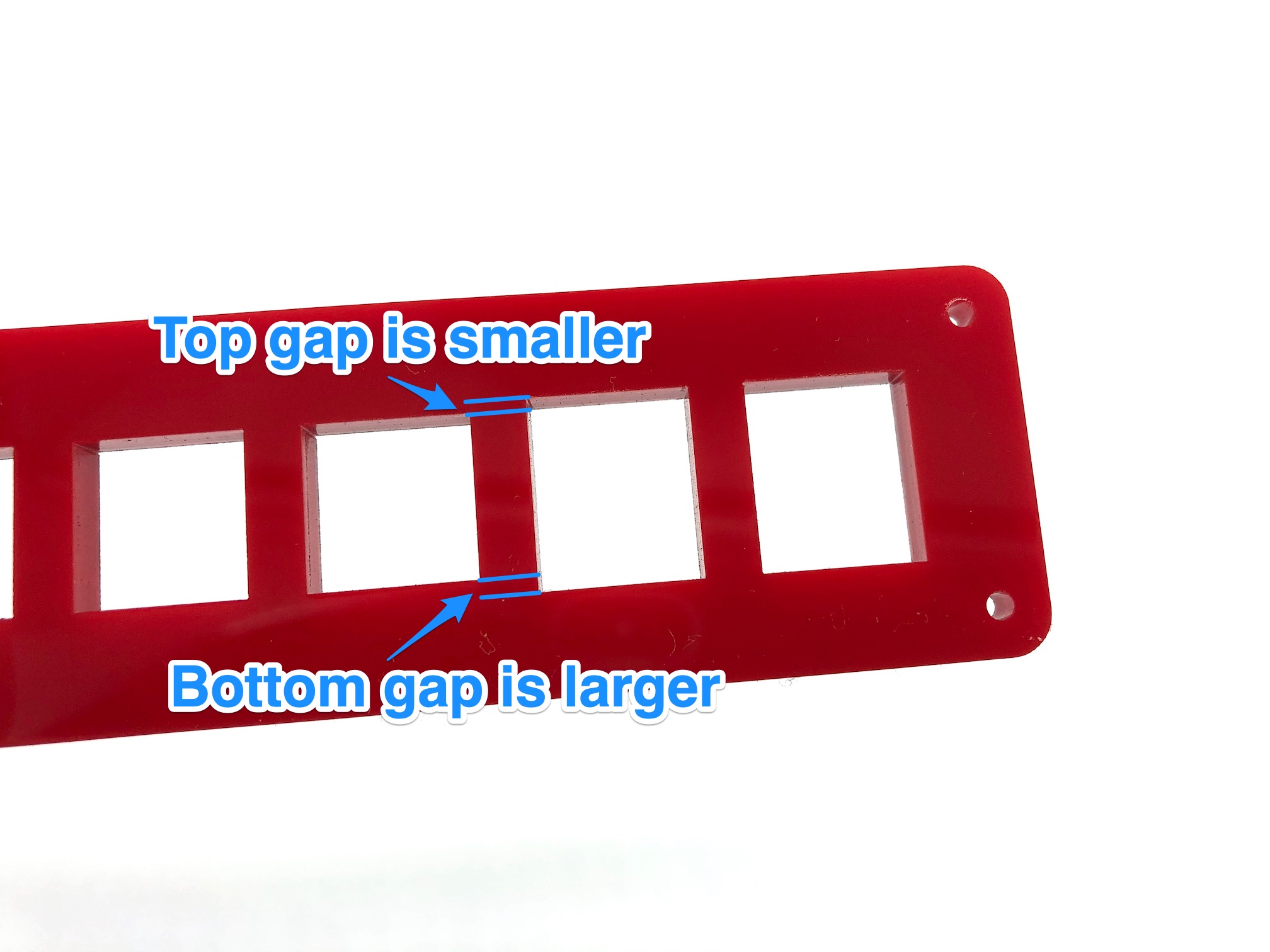 Switch Plate Encoder Cutout Gap Annotation