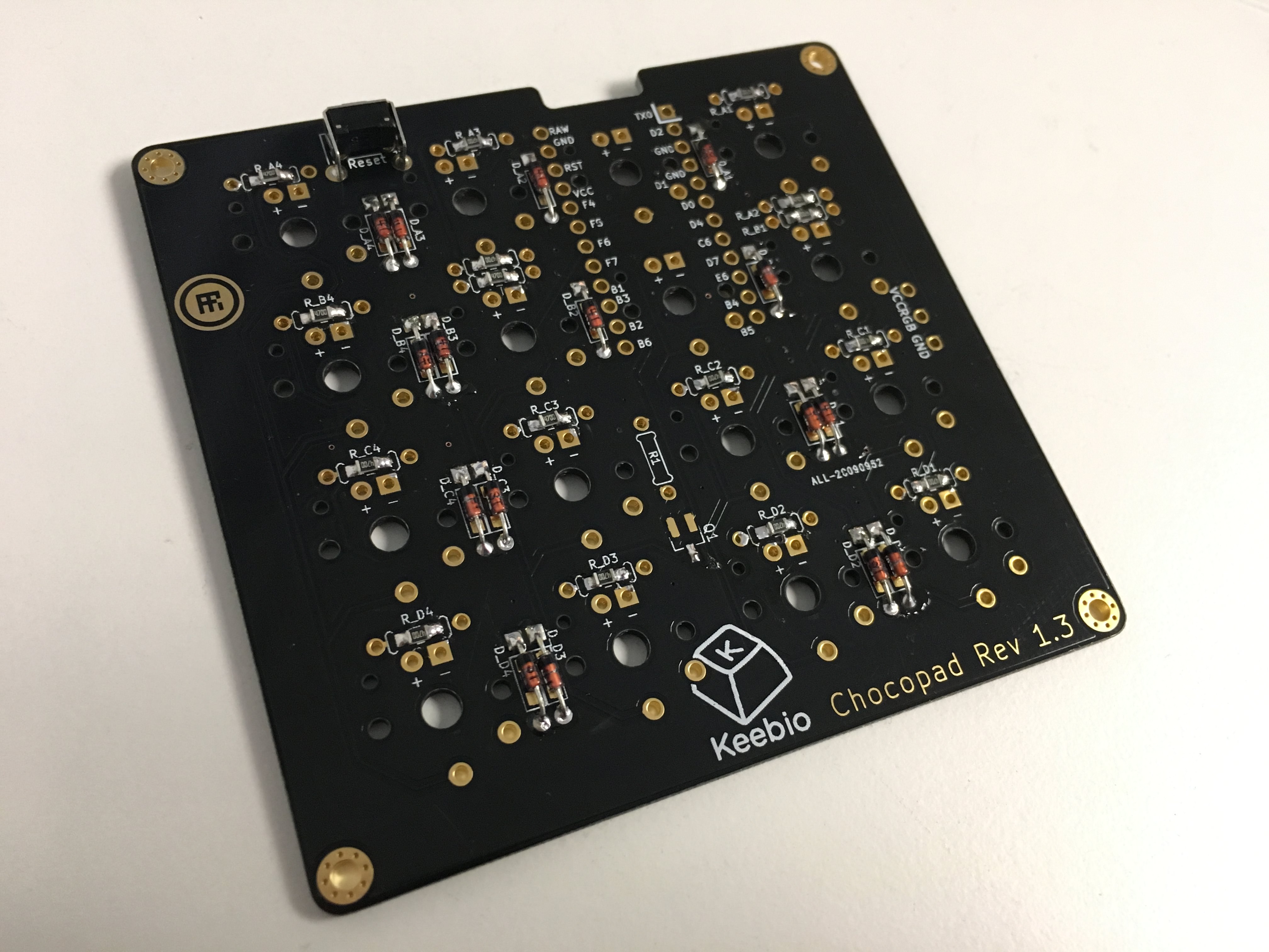 SMD resistors soldered to PCB