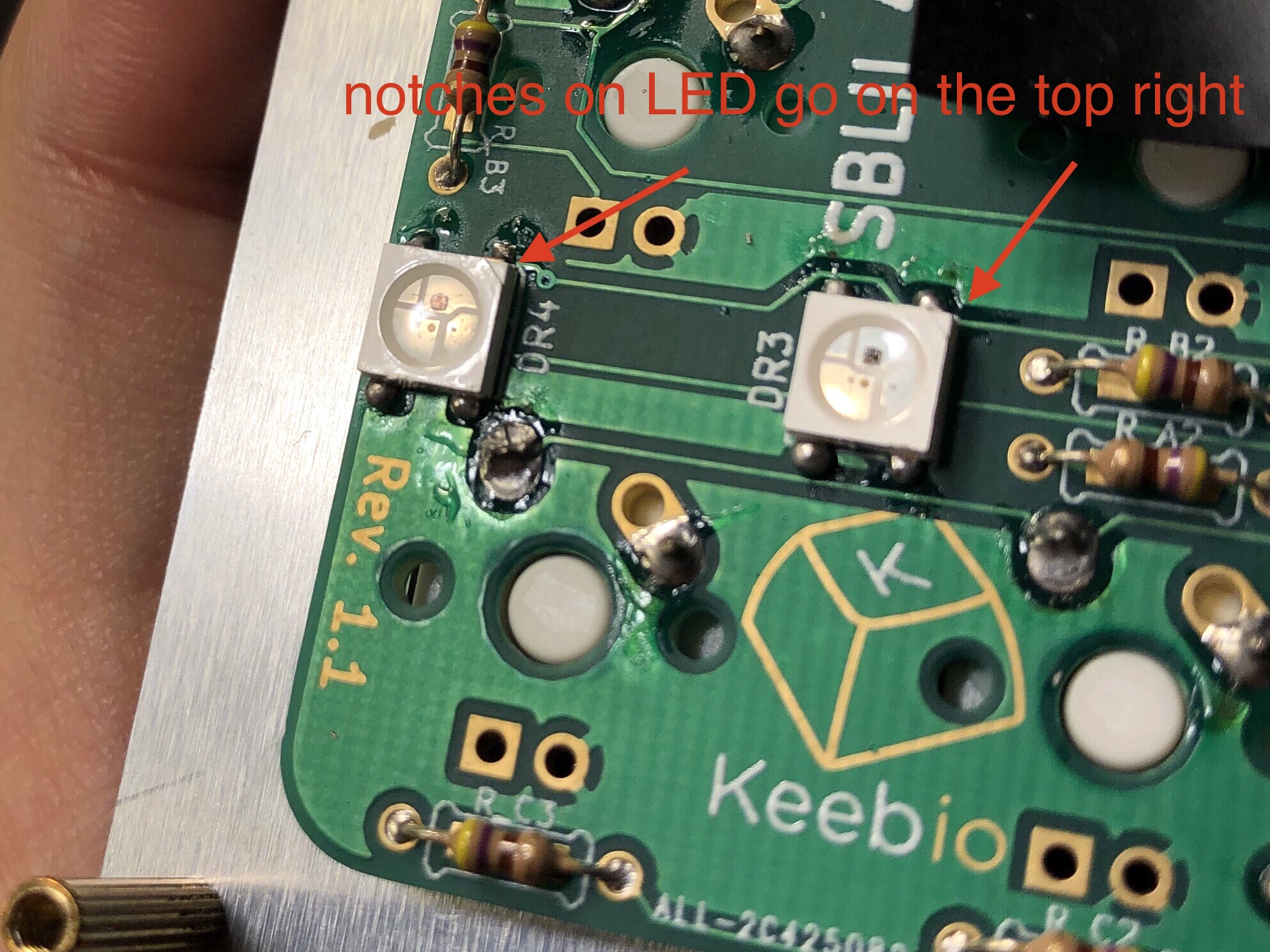 RGB LED Notch Orientation Annotation