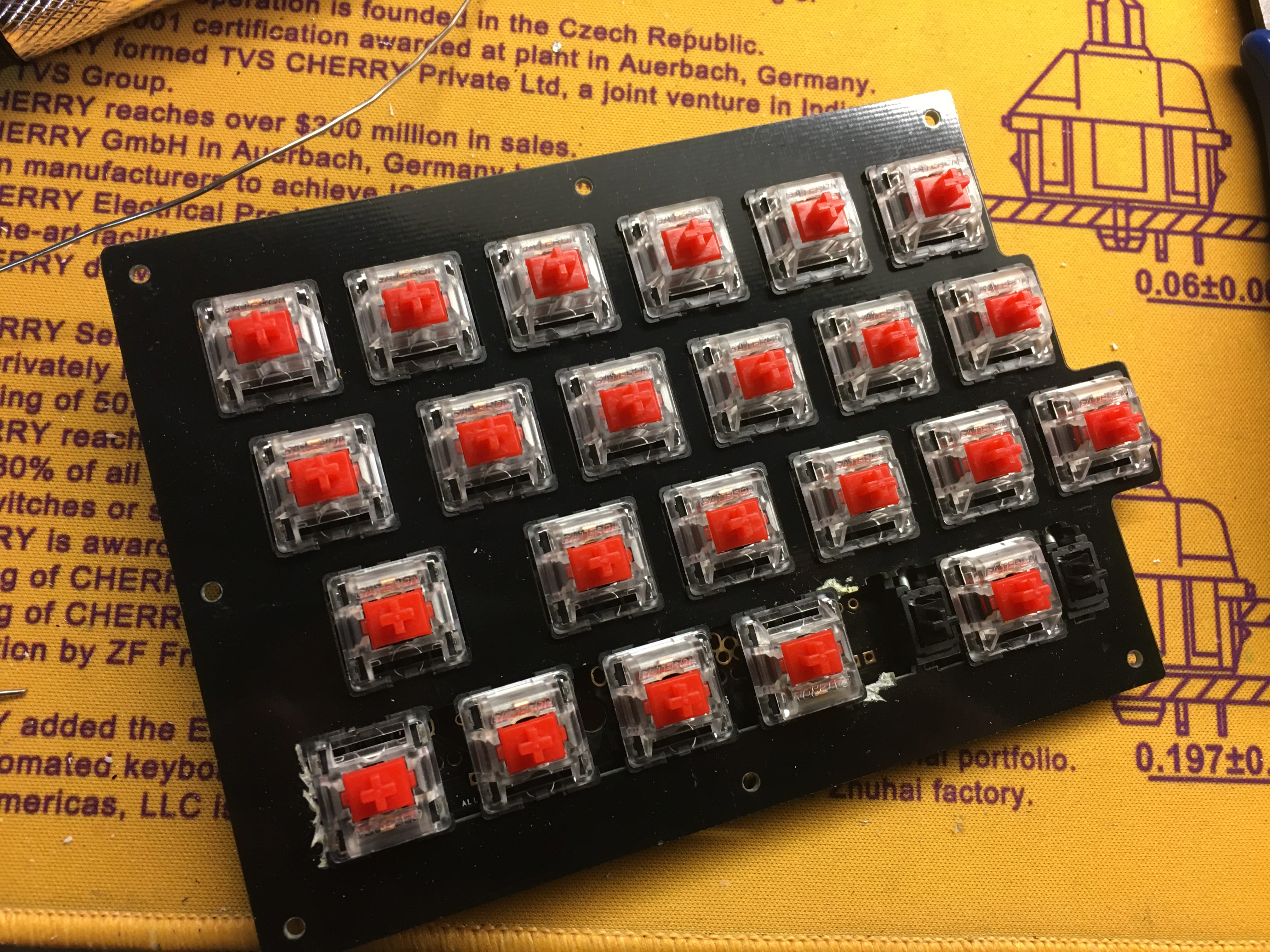 All Switches Installed in Left Half