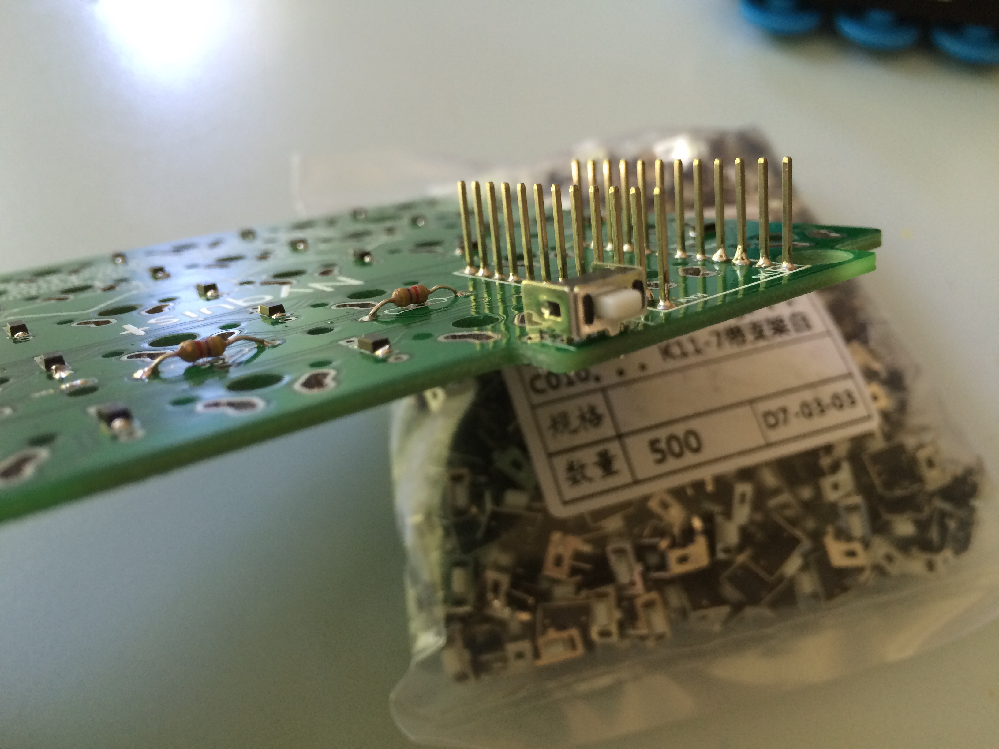 Right Angle Reset Button on PCB