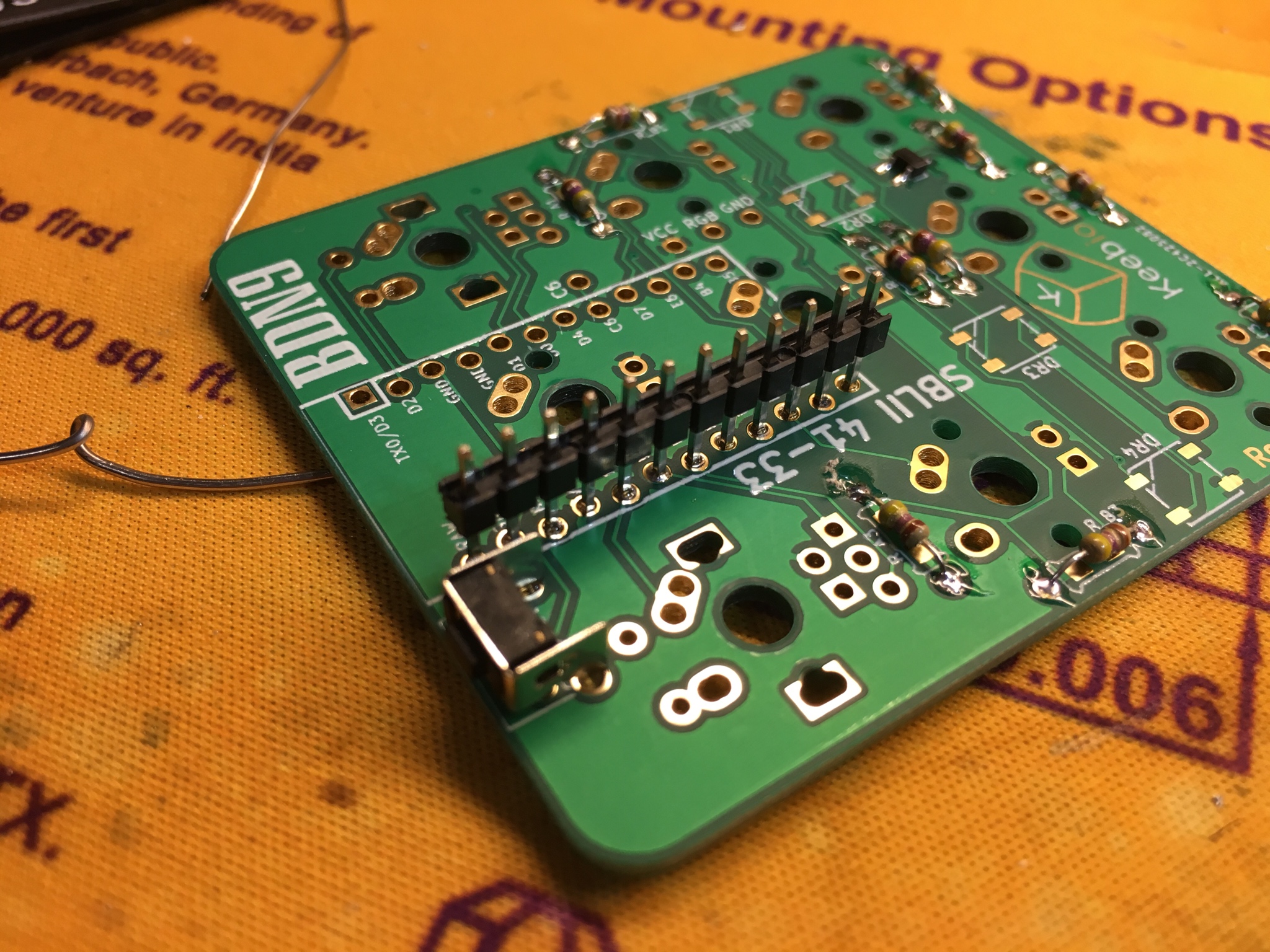 Header Pins Inserted Upside Down Method
