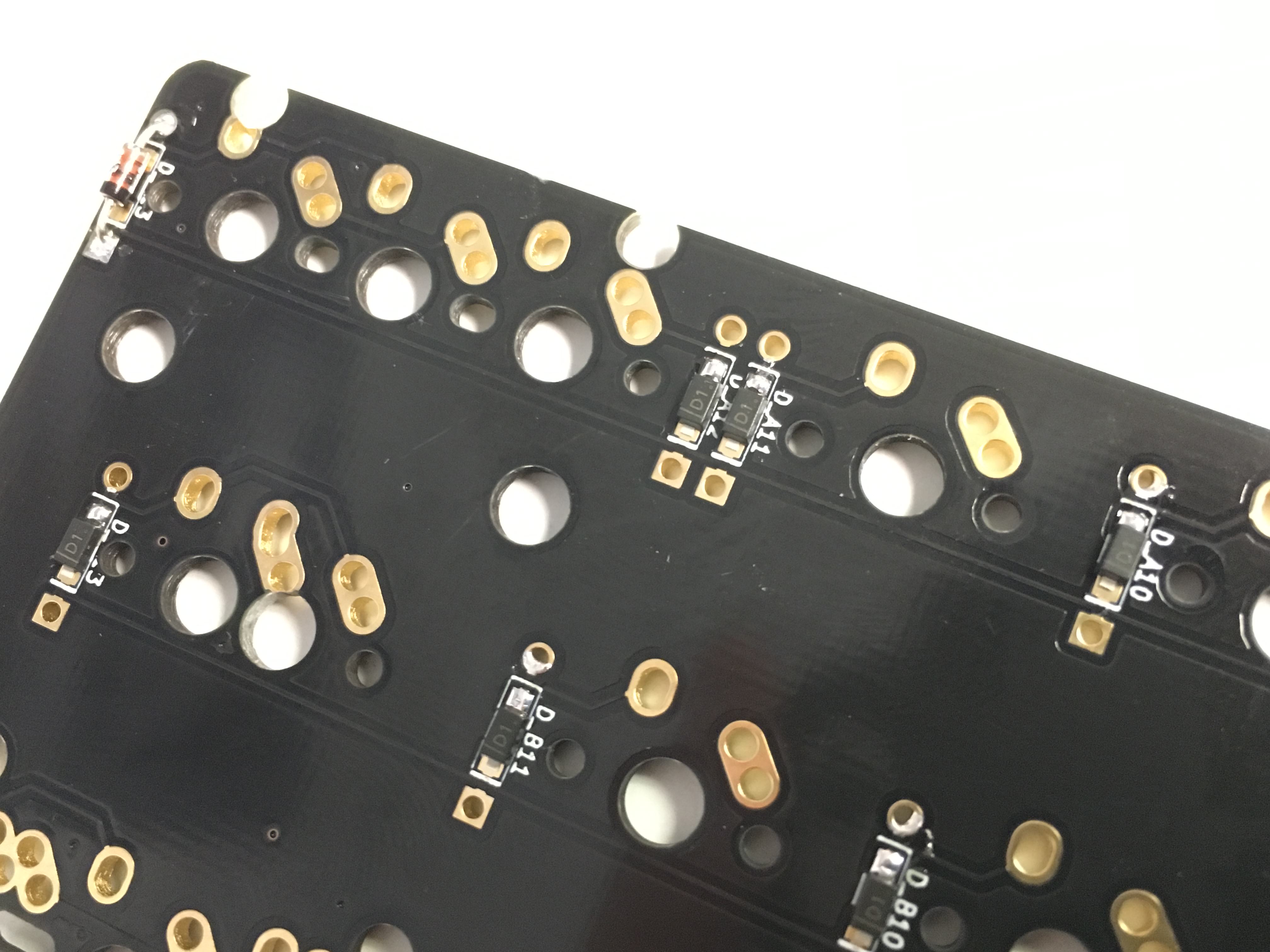 SMD Diodes Close-Up on PCB